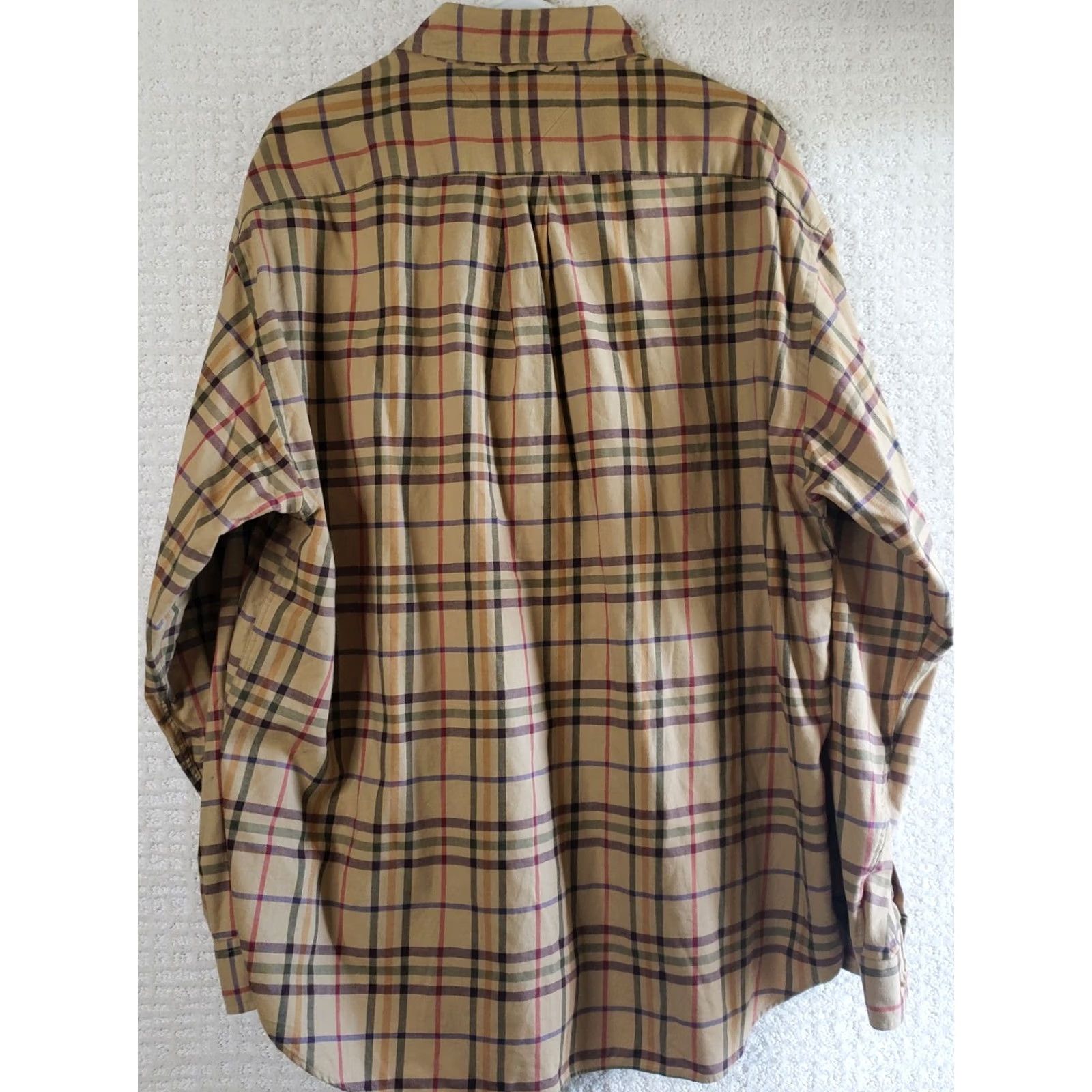 Tommy Hilfiger VINTAGE Tommy Hilfiger Button Down Shirt Mens XL Plaid Tan Size US XL / EU 56 / 4 - 4 Thumbnail