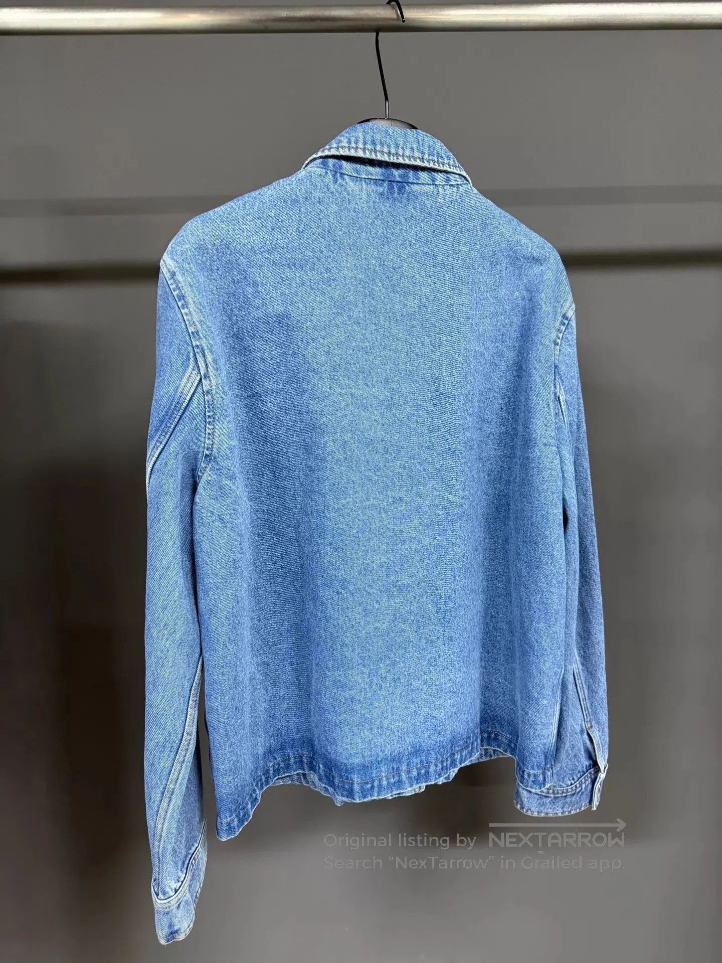 AMI Blue Denim Jacket with Heart Embroidery - XXL. Size US XXL / EU 58 / 5 - 2 Thumbnail