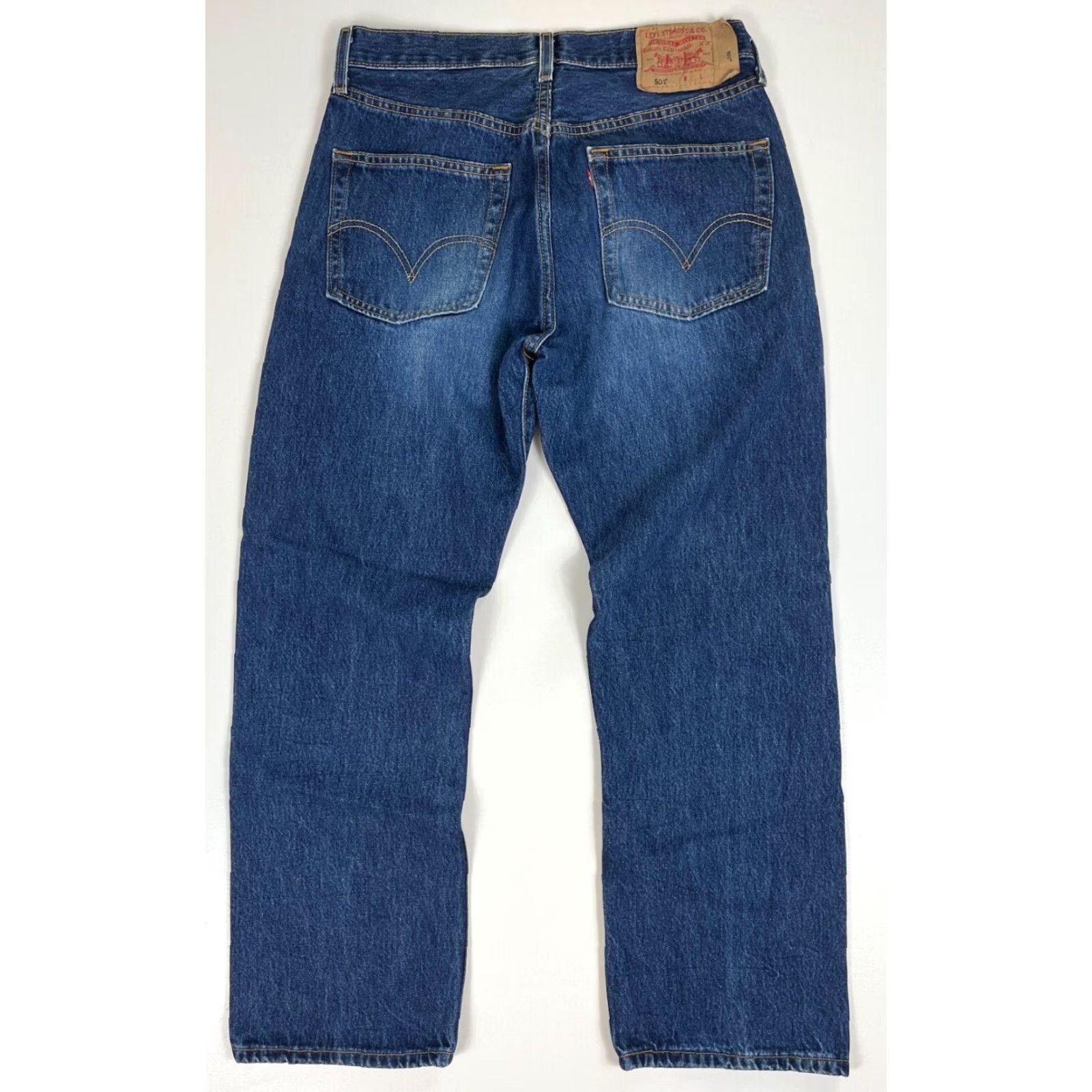 Levi's VINTAGE Levi's 501 Jeans Men 501 Red Tab Medium Wash W33xL30 Blue 90s Mens Jeans Size US 33 - 2 Thumbnail