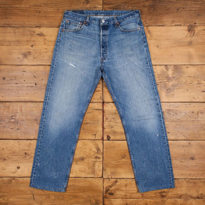 Levi's Vintage Levis 501 Jeans 34 x 31 Stonewash Straight Blue Red Tab ...