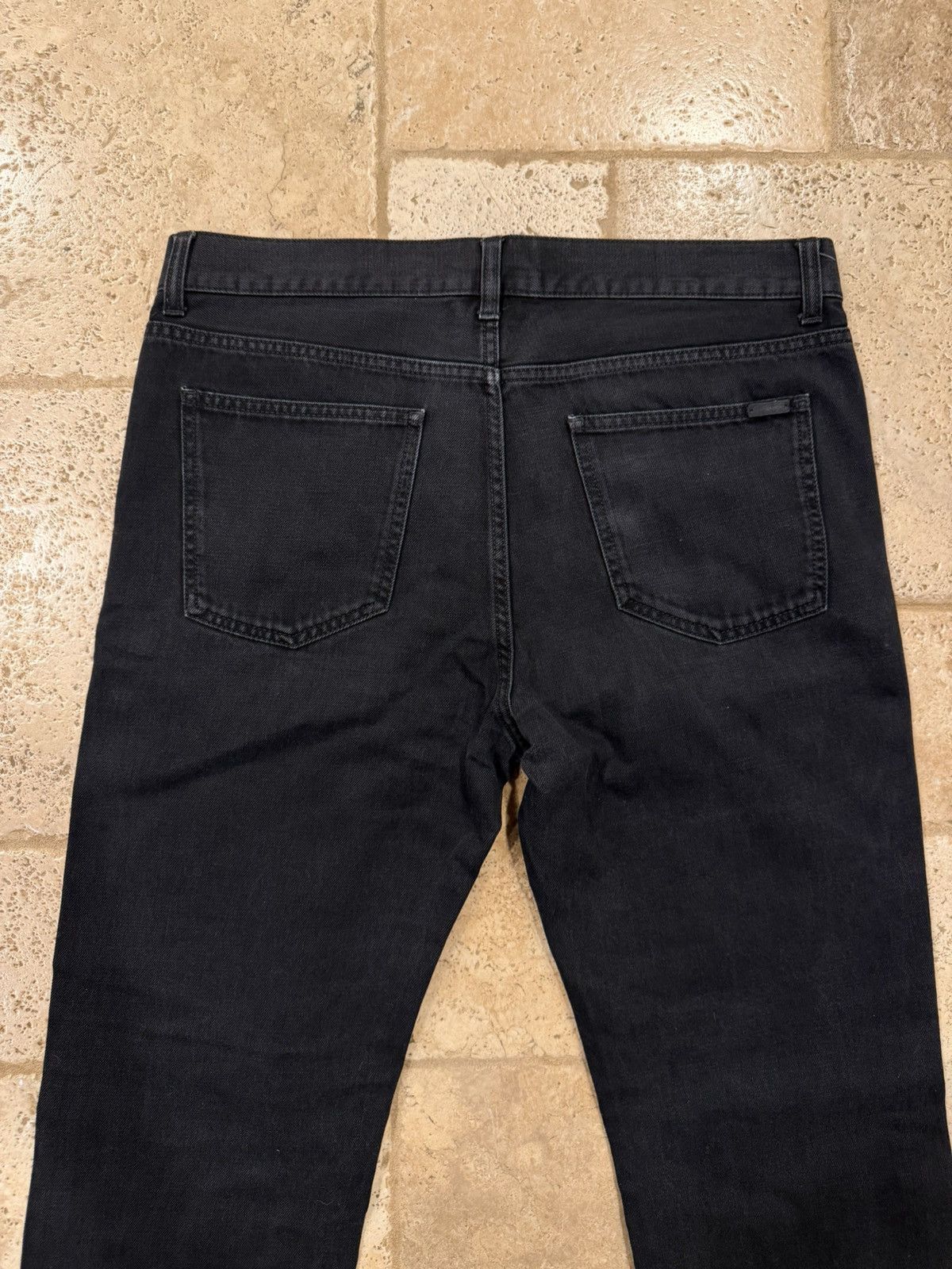Saint Laurent Paris Saint Laurent x Anthony Vaccarello D38 Black Denim Jean Size US 33 - 8 Thumbnail