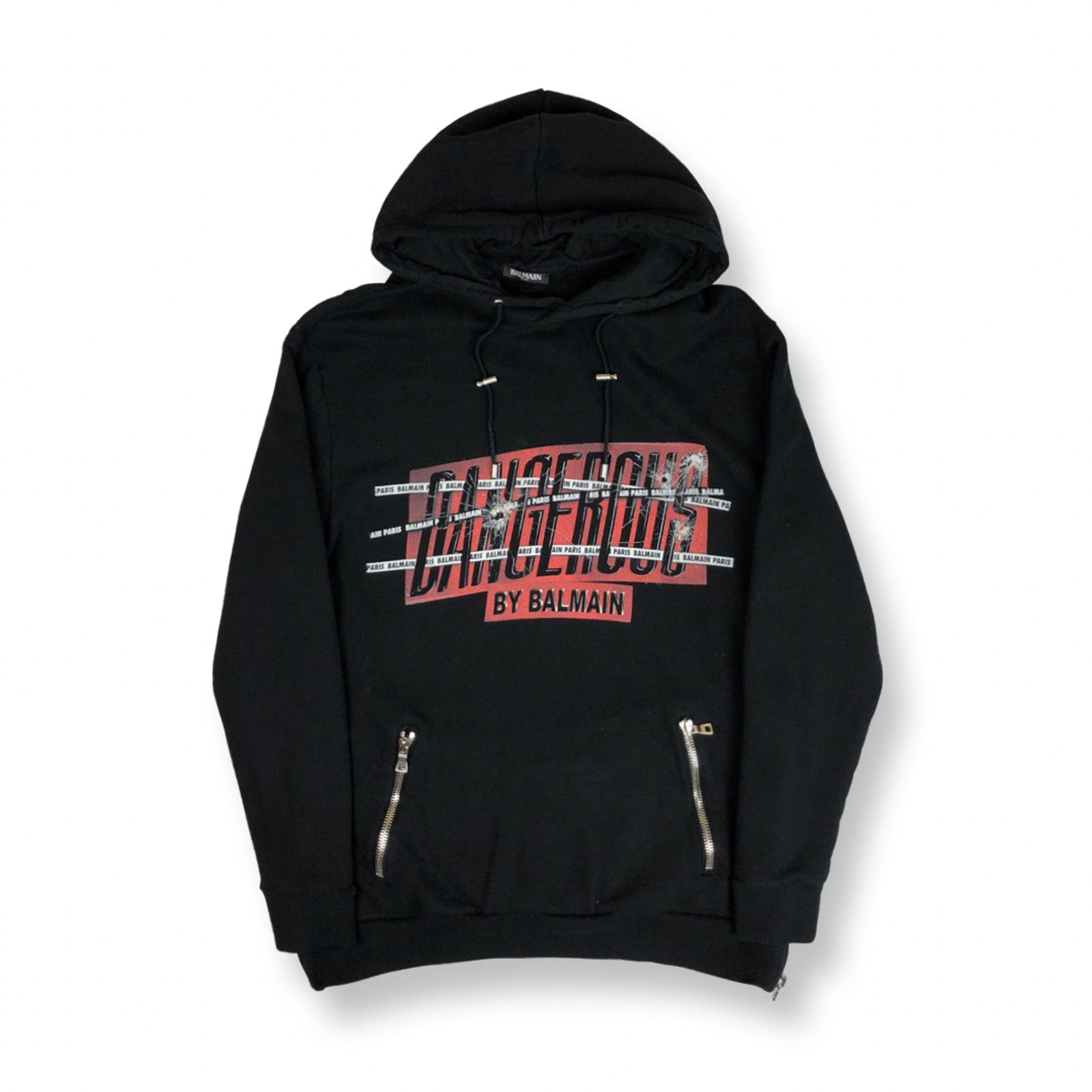 Balmain Balmain Dengerous Logo Biker Hoodie Size US M / EU 48-50 / 2 - 1 Thumbnail