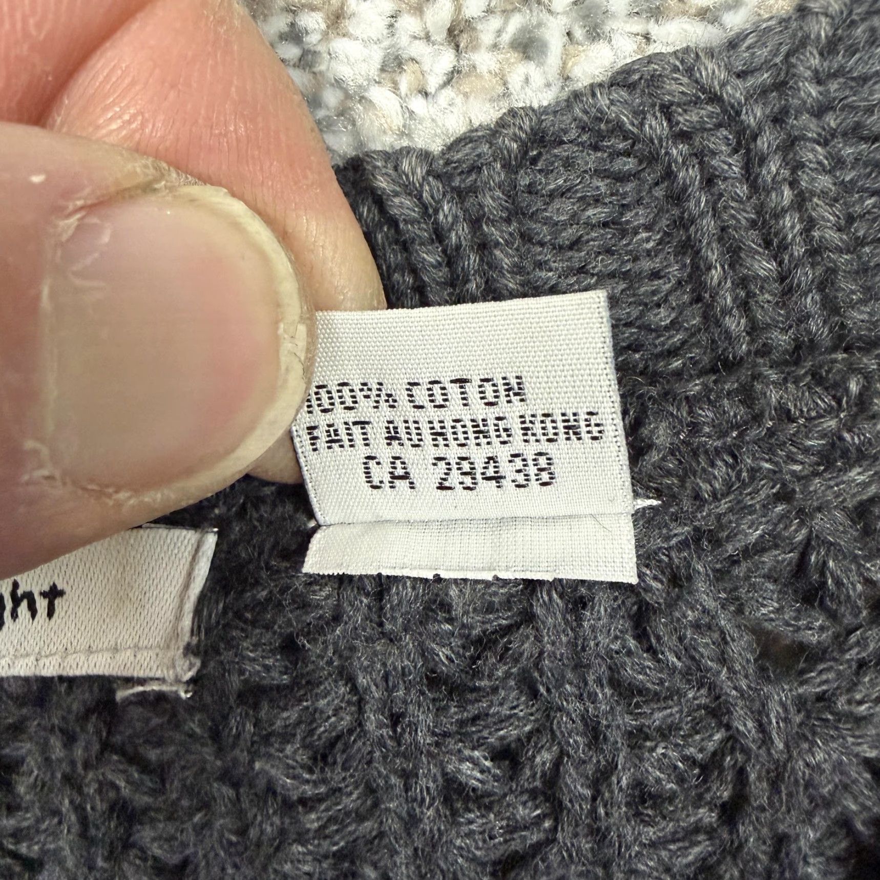 Vintage Eight Eight Eight Cardigan Jacket Womens L Gray Waffle Knit Boho Whimsigoth Casual, Travel Knit Sweater Size L / US 10 / IT 46 - 7 Thumbnail