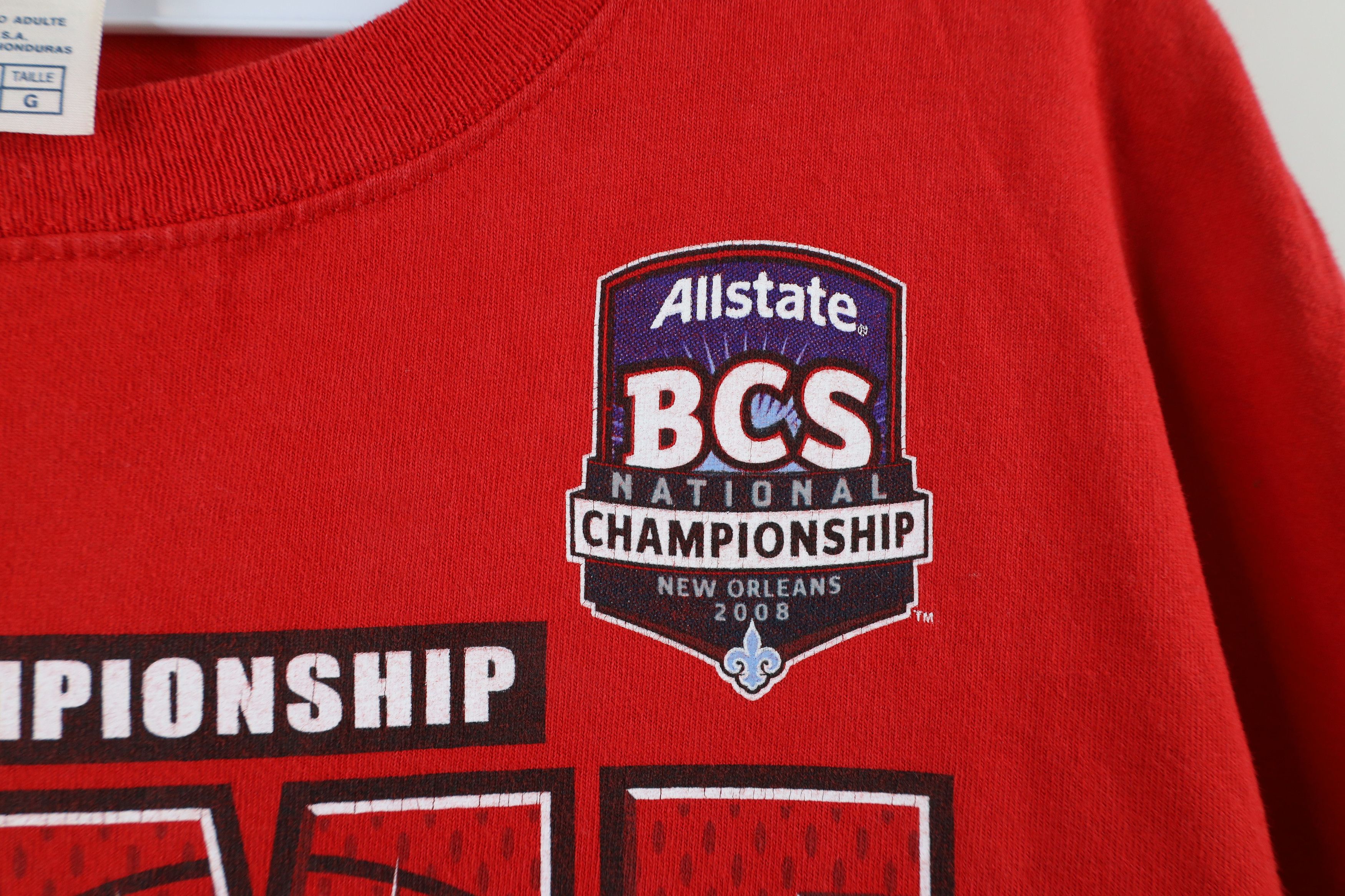 Vintage Vintage Y2K 2008 Ohio State University Football T-Shirt Size US L / EU 52-54 / 3 - 5 Thumbnail