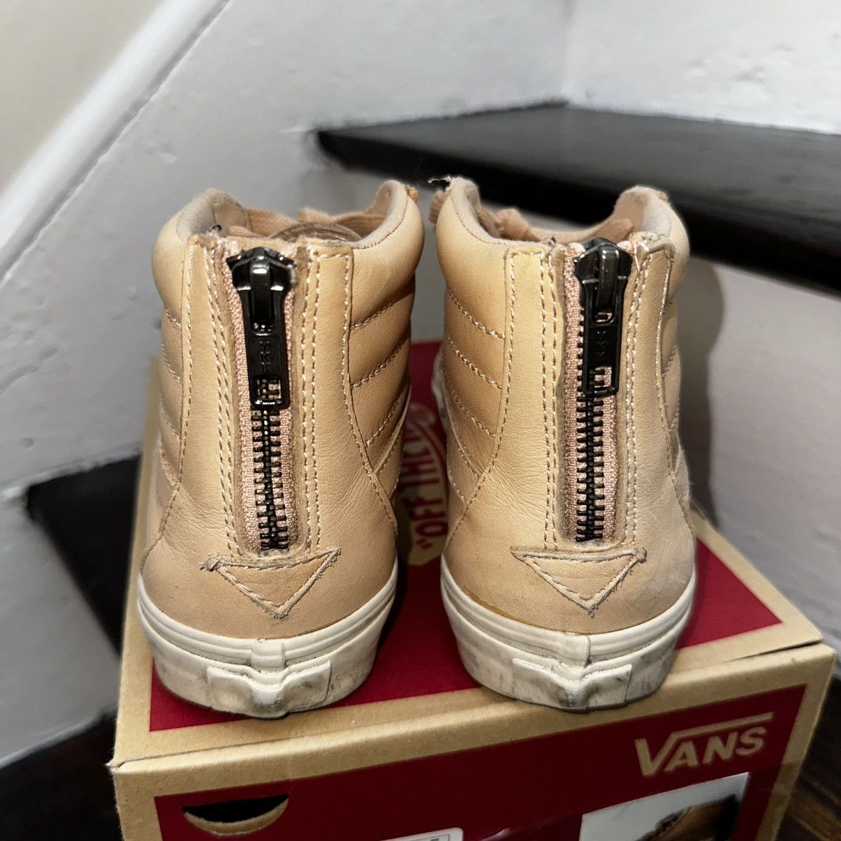 Vans VANS Sk8-Hi Reissue Zip High Veggie Tan Leather 4.5 M 6 W Size US 6 / IT 36 - 5 Thumbnail