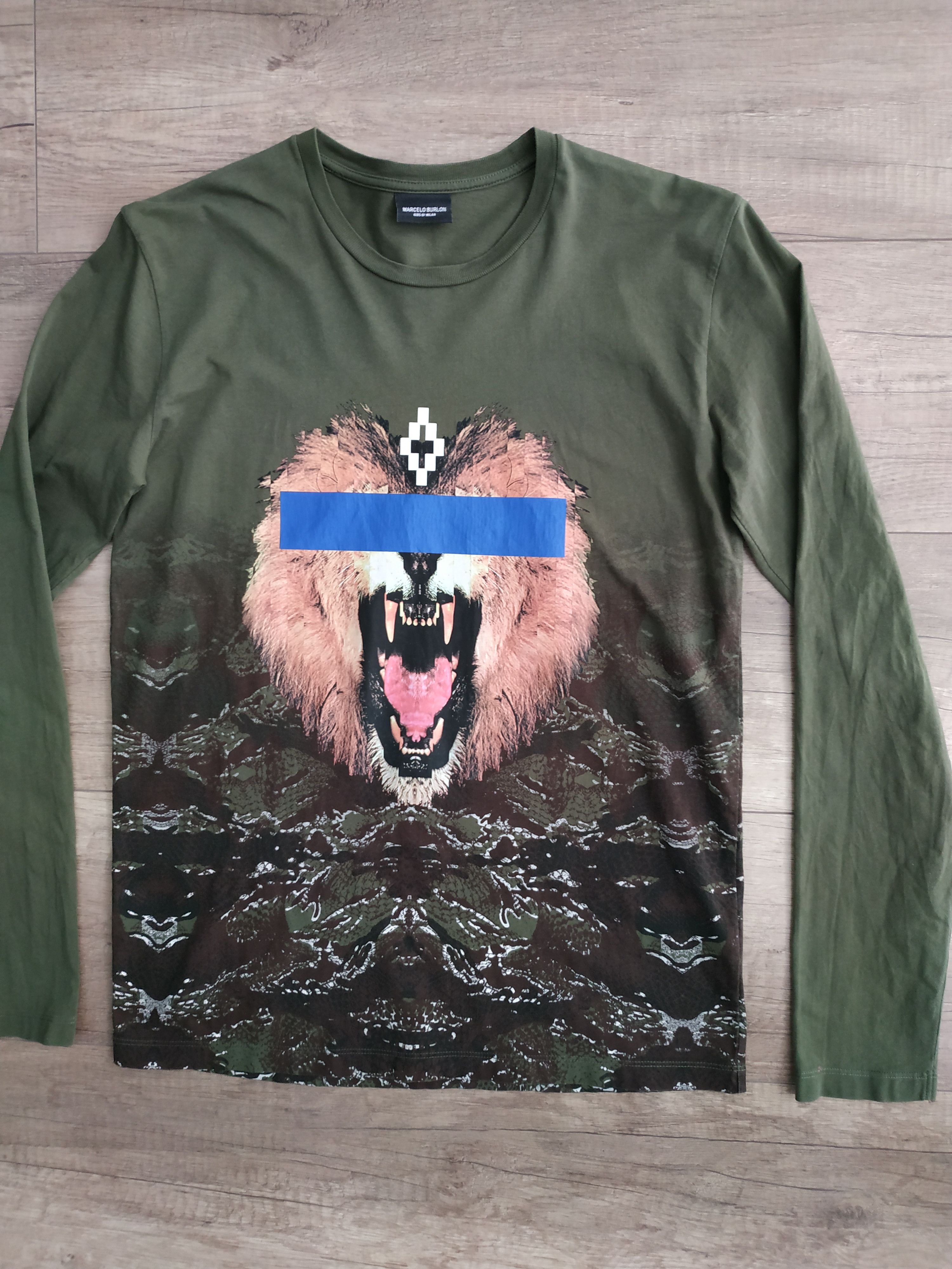 Marcelo Burlon Marcelo Burlon Men's Lion Print T-shirt Longsleeve, s. XS Size US XS / EU 42 / 0 - 3 Thumbnail