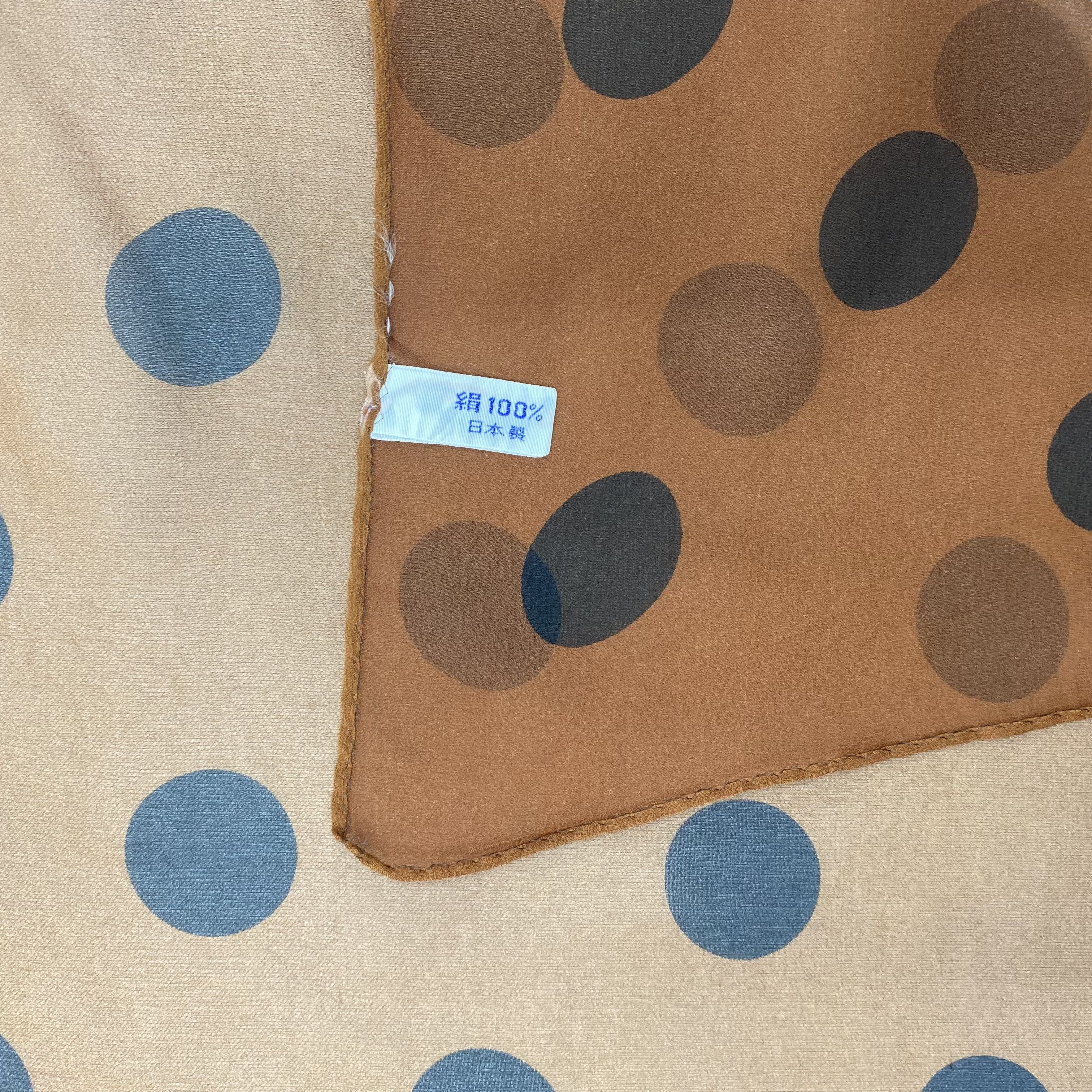 Japanese Brand Vintage Polka Dot SILK Scarf Twill Stole Wraps Scarves Size ONE SIZE - 9 Thumbnail