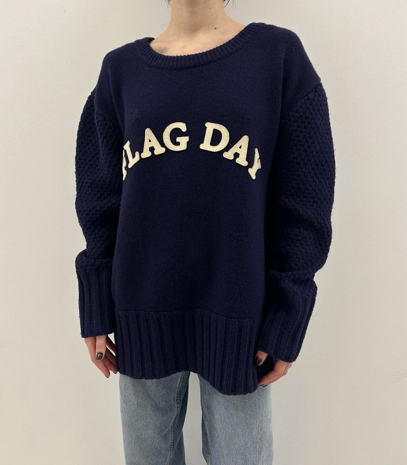 Han Kjobenhavn Han Kjobenhavn Flag Day Womens Wool Knit Sweater Blue Size XL / US 12-14 / IT 48-50 - 1 Thumbnail