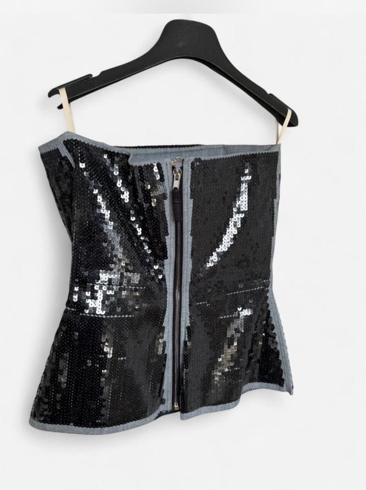 Rick Owens F/W 23 Sequin Denim Top Size L / US 10 / IT 46 - 2 Thumbnail