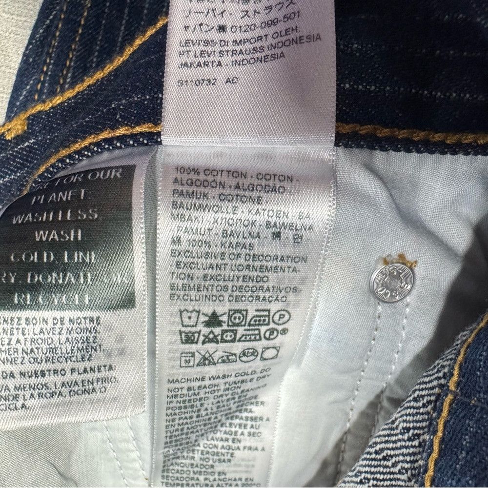 Levi's NWT New Levi's Low Pro Straight Leg Mid Rise Blue Striped J Size 29" - 7 Thumbnail