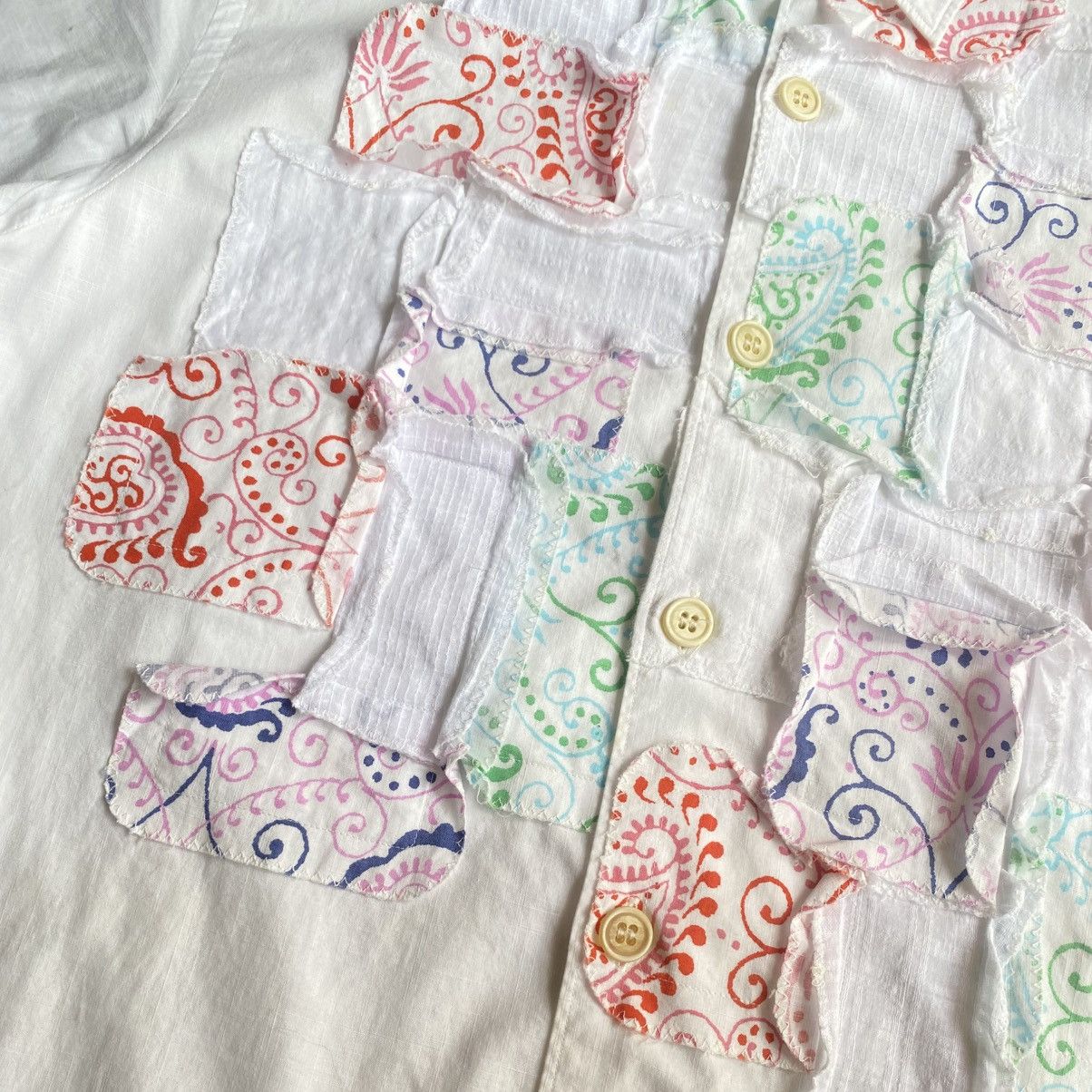 Comme des Garcons × Comme des Garcons Homme Vintage 2003 Paisley Patchwork Shirt Size US S / EU 44-46 / 1 - 6 Thumbnail