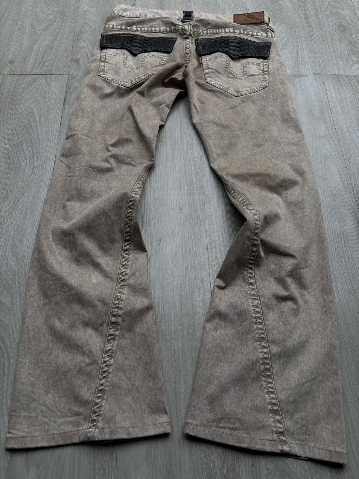 Japanese Brand TORNADO MART real phyton flare pants Size US 30 / EU 46 - 5 Thumbnail