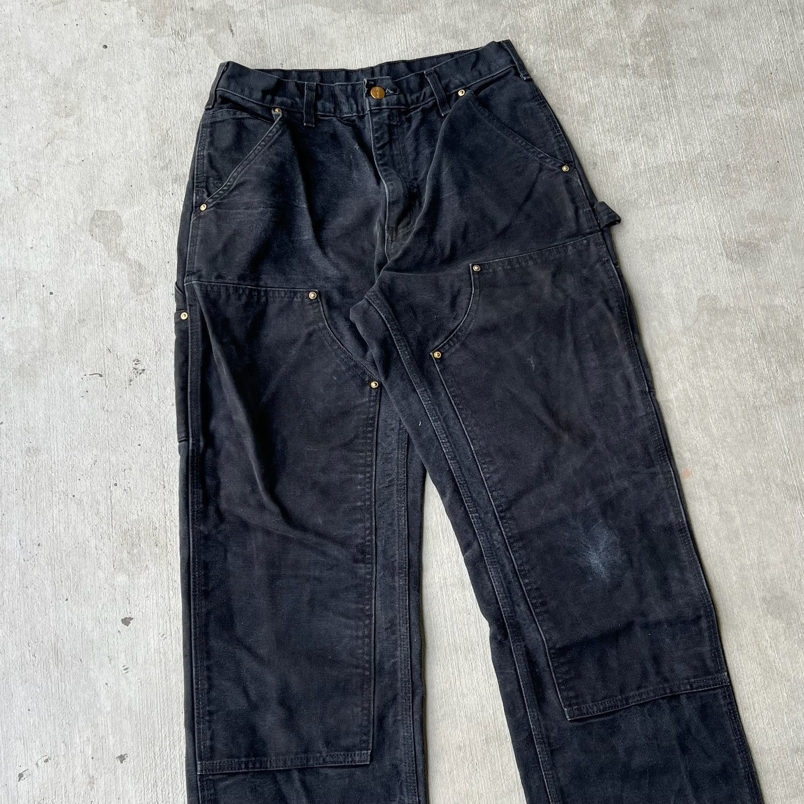 Carhartt × Vintage Carhartt black double knee work wear carpenter pants Size US 29 - 2 Thumbnail