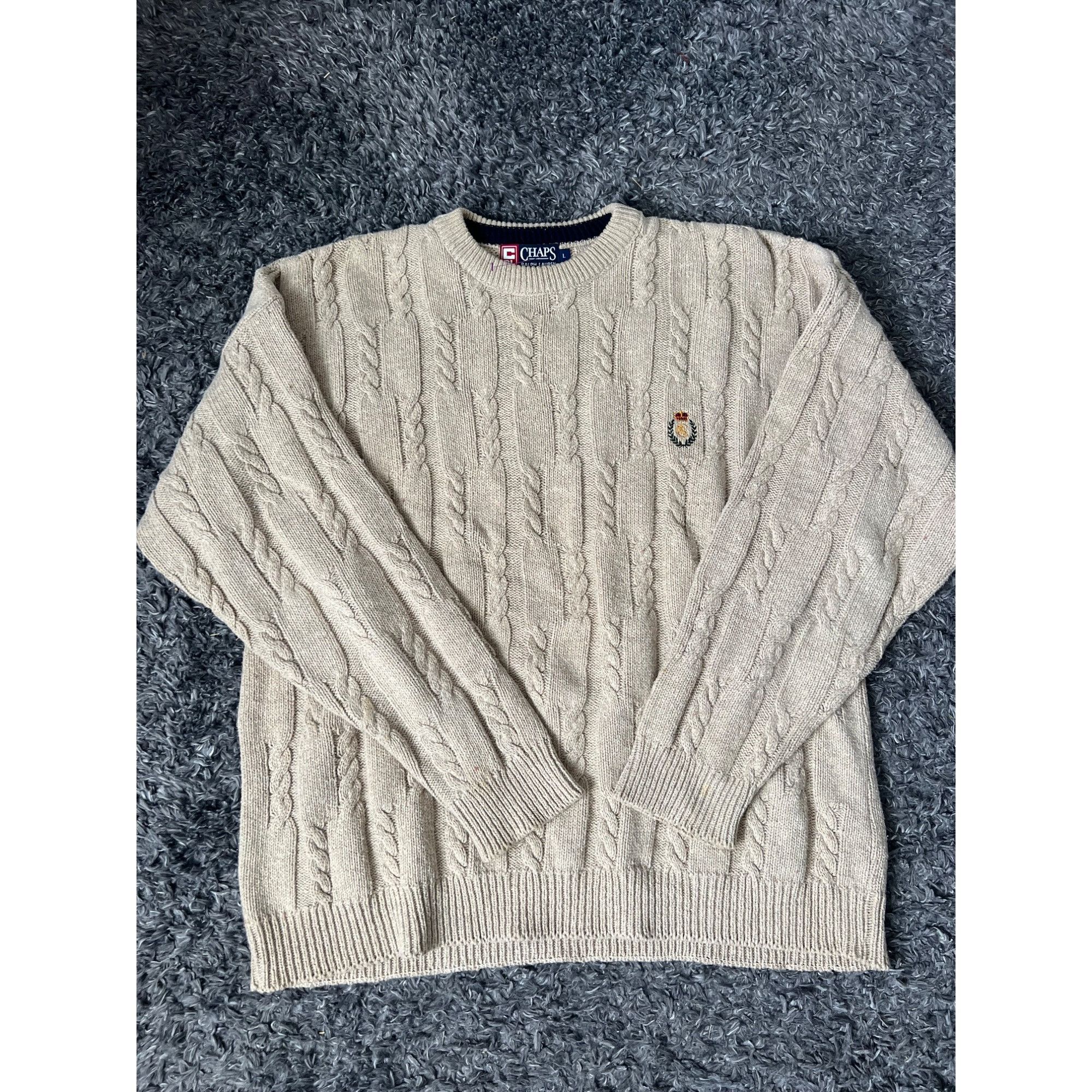 Vintage Ralph Lauren Chaps Sweater White Size Large buy