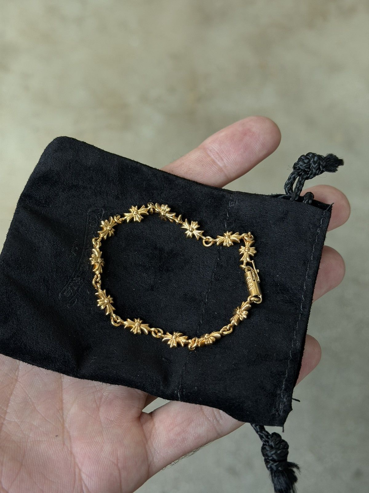 Chrome Hearts Chrome Hearts 22K gold Tiny e Bracelet 7.5 Inch Size ONE SIZE - 1 Thumbnail