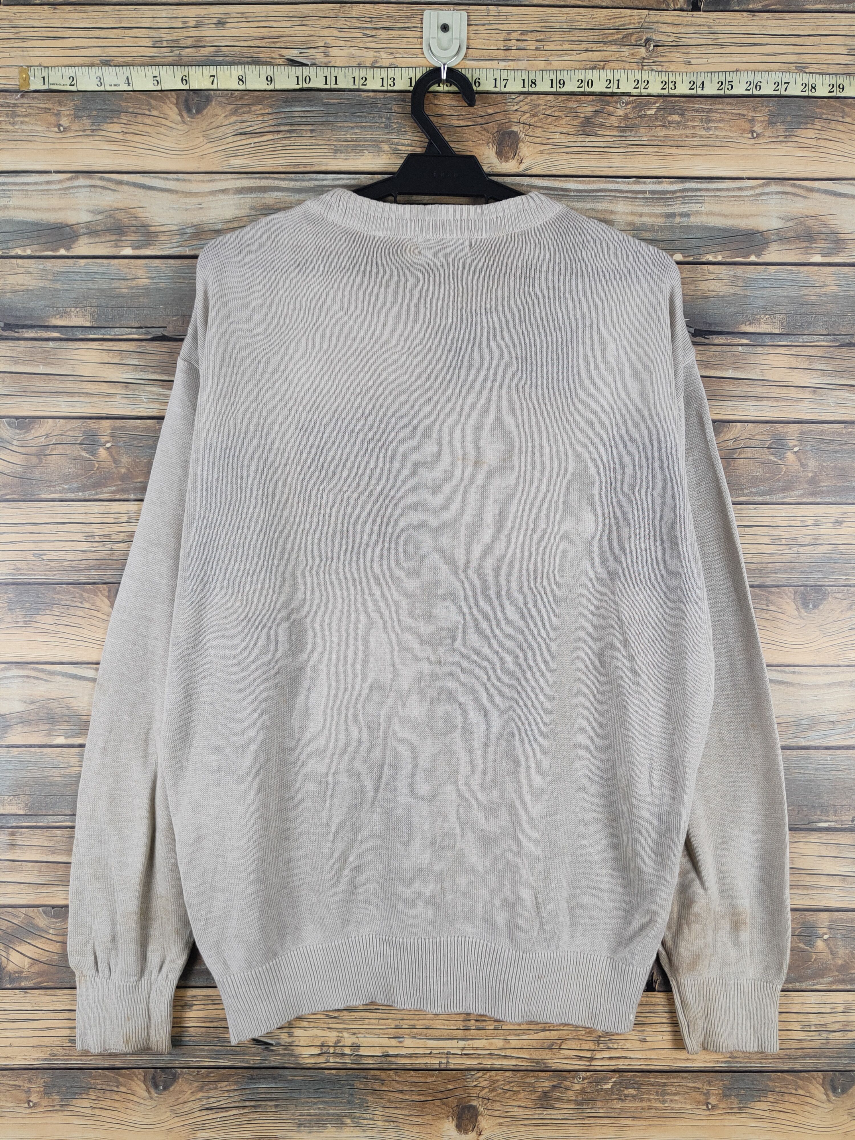 Vintage Pleiade Homme Gray checkered Knitwear Sweatshirts #W1468 Size US L / EU 52-54 / 3 - 9 Thumbnail
