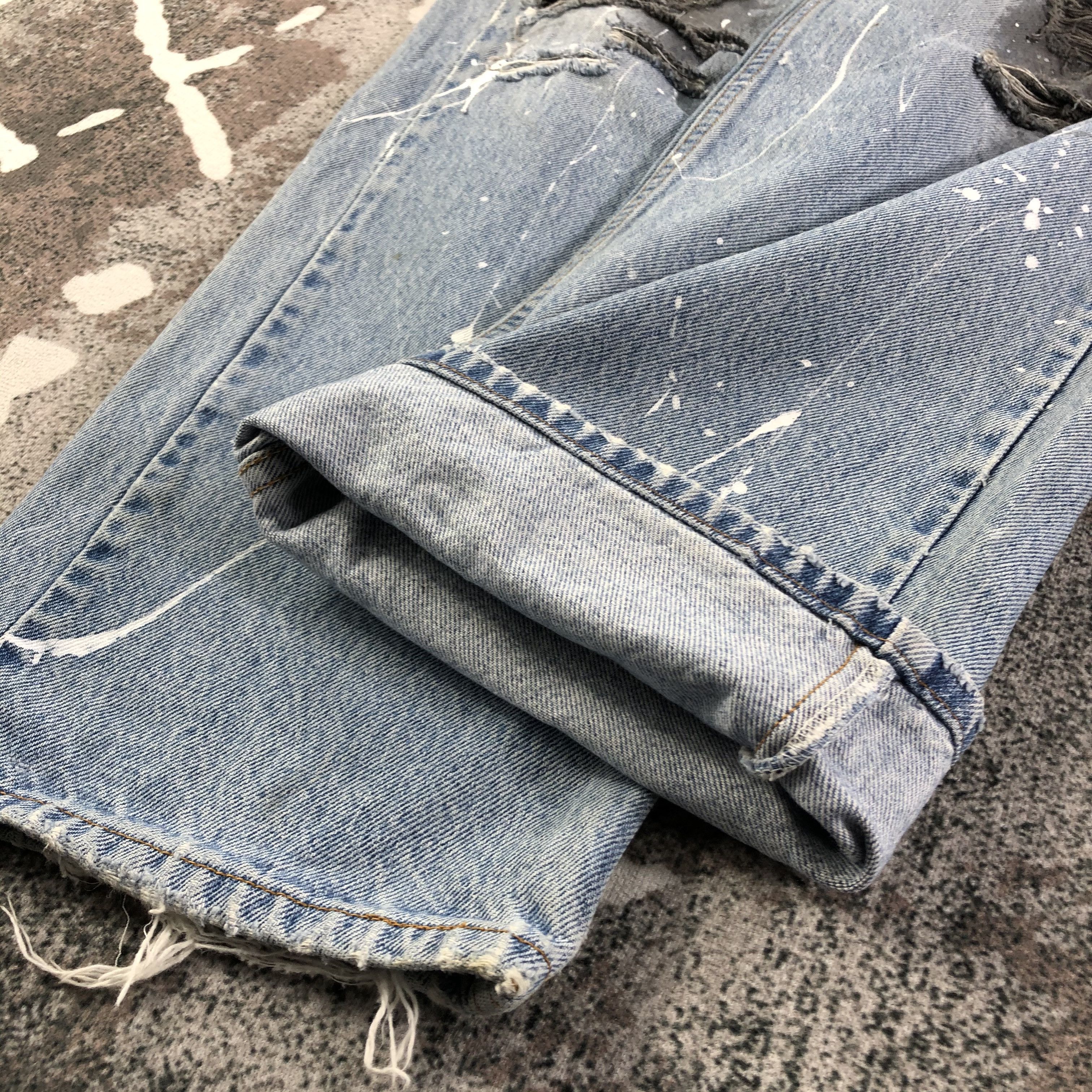 Levi's Vintage Levis 505 Jeans Painted Denim KJ1891 Size US 41 - 7 Thumbnail