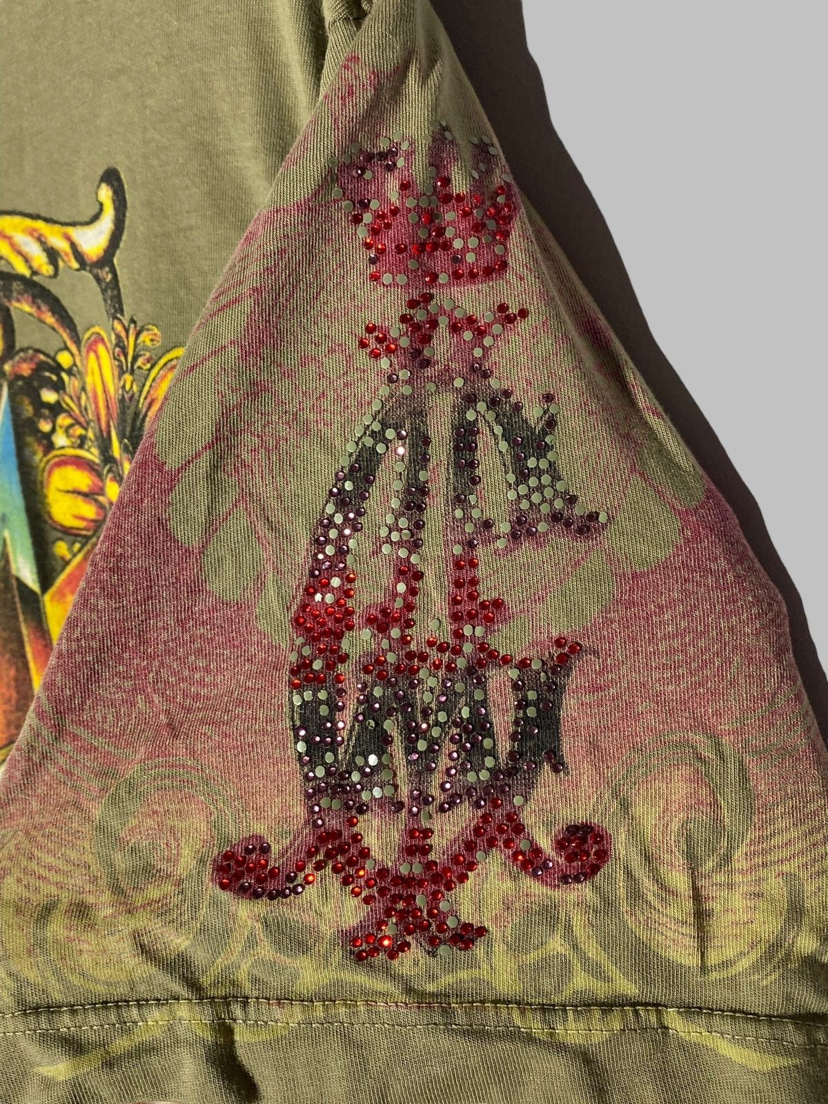 Christian Audigier 🔥 Y2K CHRISTIAN AUDIGIER LAYERED TATTOO DRAGON FLAME PRINT Size US XL / EU 56 / 4 - 10 Thumbnail