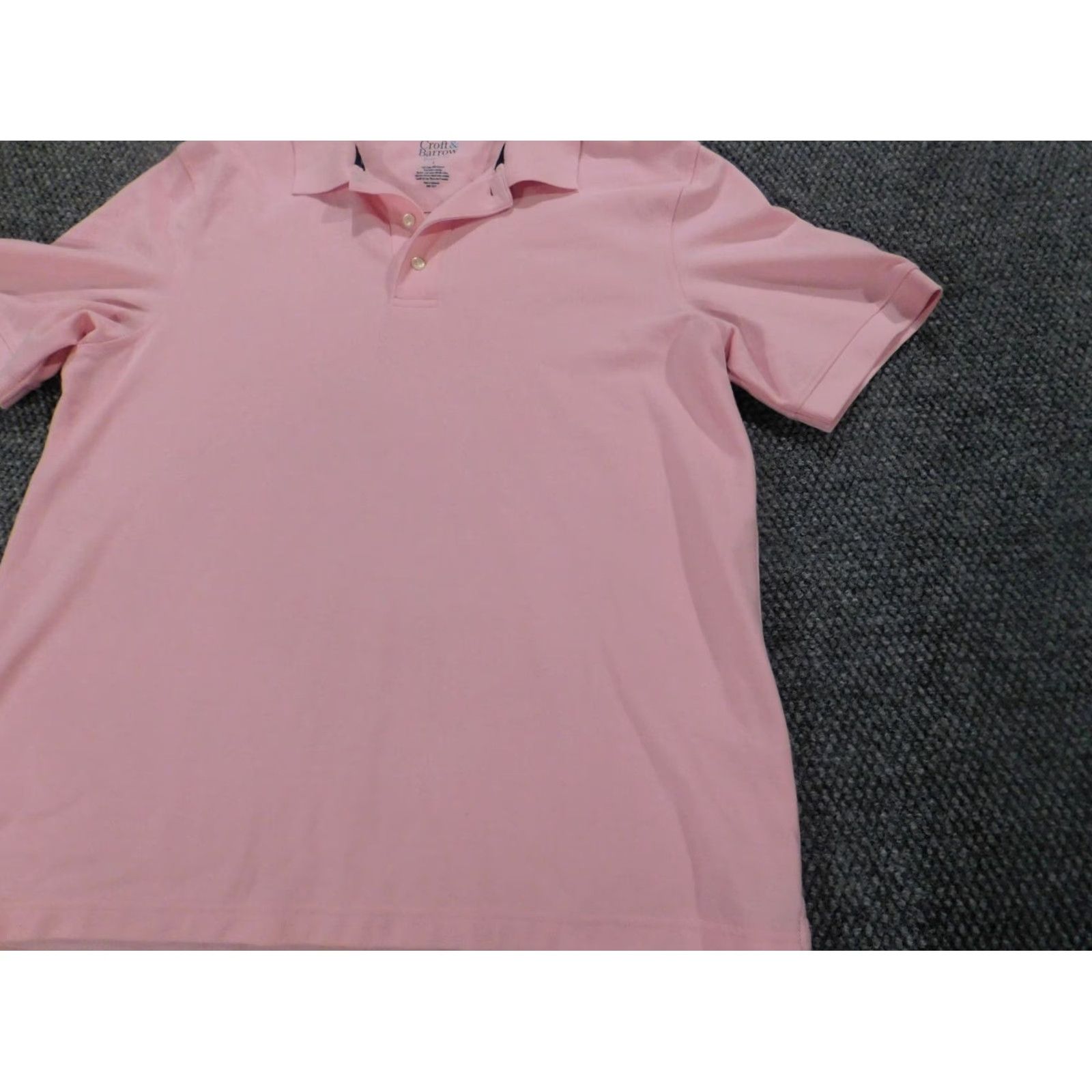 Croft & Barrow Croft & Barrow Polo Shirt Mens L Pink Easy Care Classic Golf Short Sleeve Knit Logo Solid Size US L / EU 52-54 / 3 - 3 Thumbnail