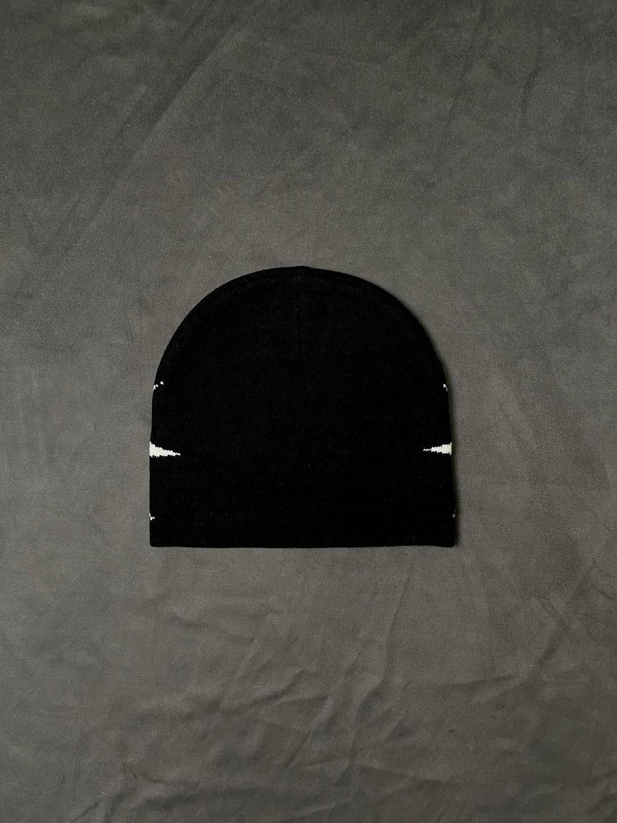 Japanese Brand Deadstock 2 Stars Graphic No Cuff Knit Black Beanie OS Size ONE SIZE - 5 Thumbnail