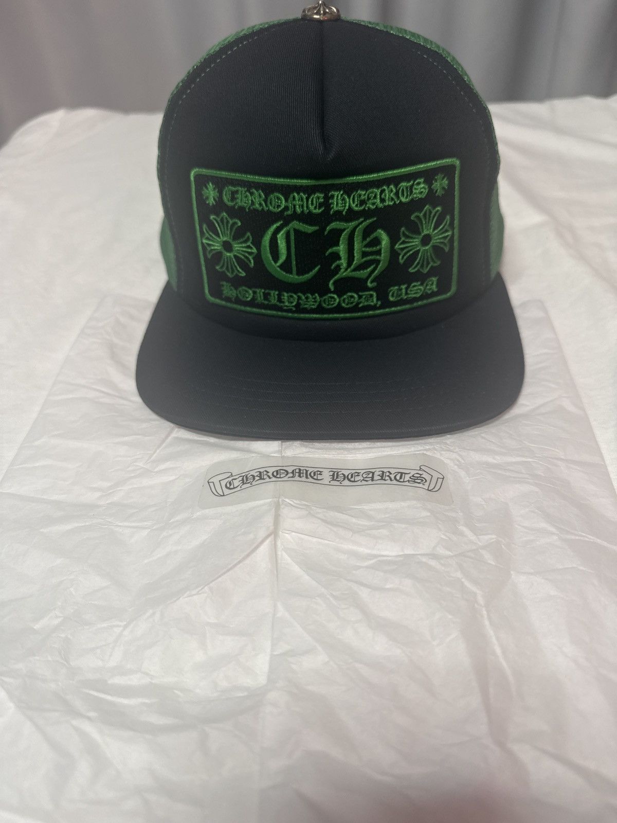 Chrome Hearts CH black & green trucker Size ONE SIZE - 1 Thumbnail