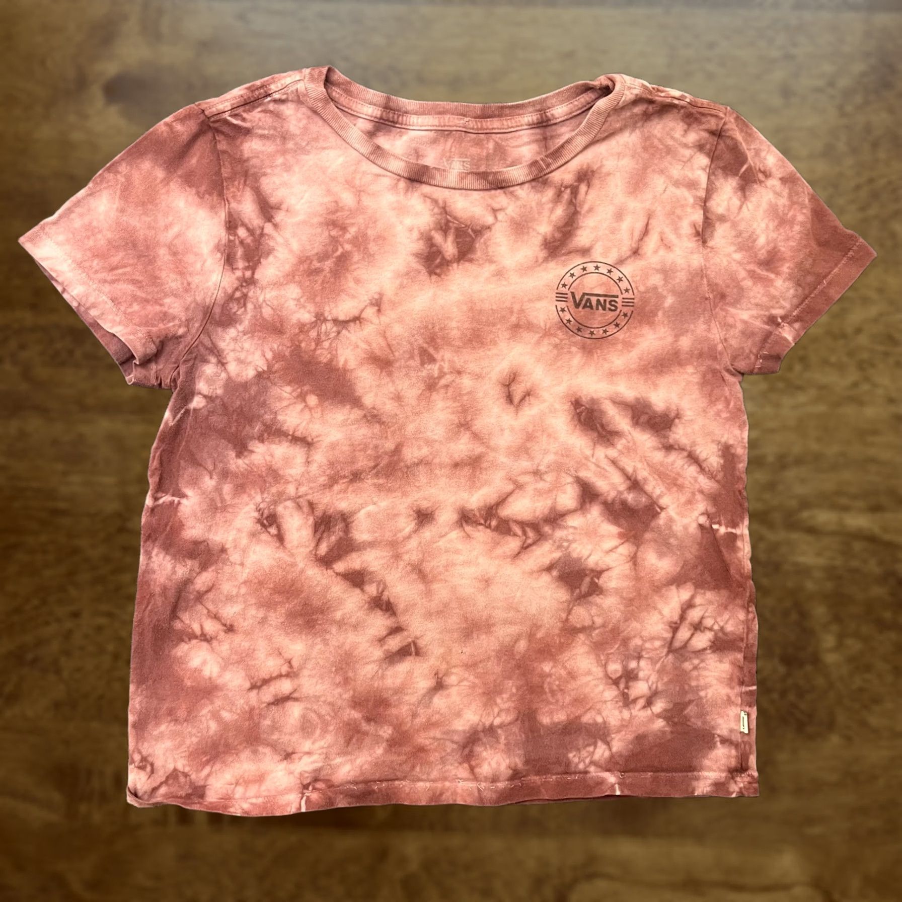 Vans Vans Shirt Womens Medium Pink Tie Dye Graphic Logo Crew Neck Skate Tee Top Size M / US 6-8 / IT 42-44 - 1 Thumbnail