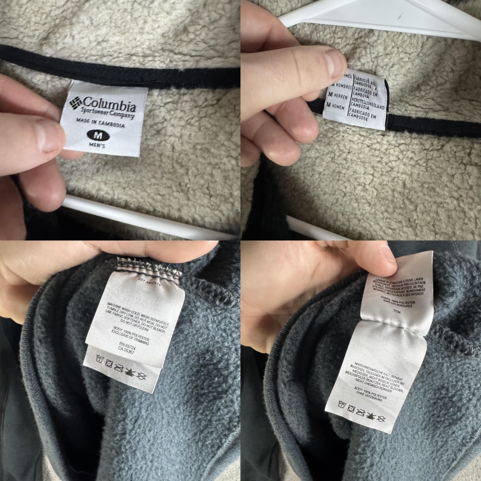 Vintage Columbia Pullover Mens M Gray 1/4 Zip Fleece Mock Neck Sherpa Lined Casual Winter Size US M / EU 48-50 / 2 - 8 Thumbnail