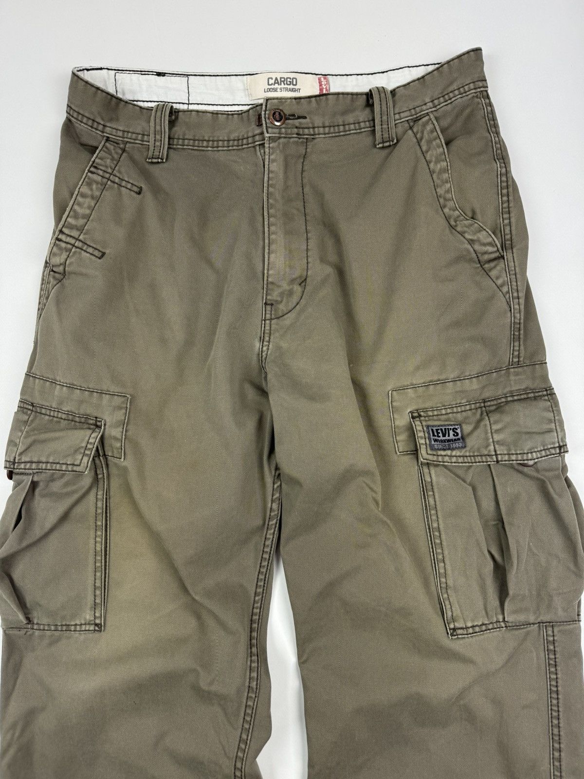 Levi's Y2K Levi’s Distressed Cargo Loose Straight Pants Size US 33 - 5 Thumbnail