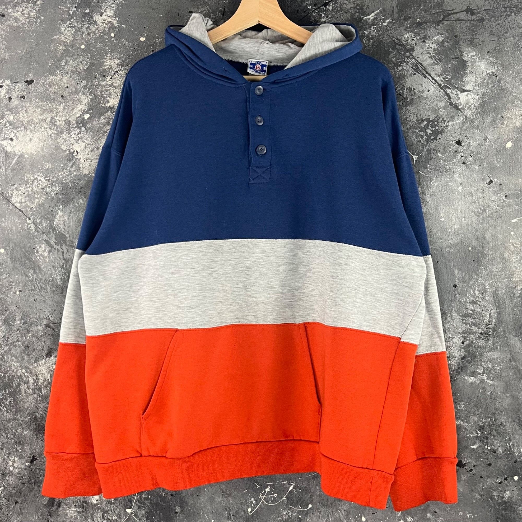 Vintage Vintage 90’s Stripe hoodie Size US XL / EU 56 / 4 - 1 Thumbnail