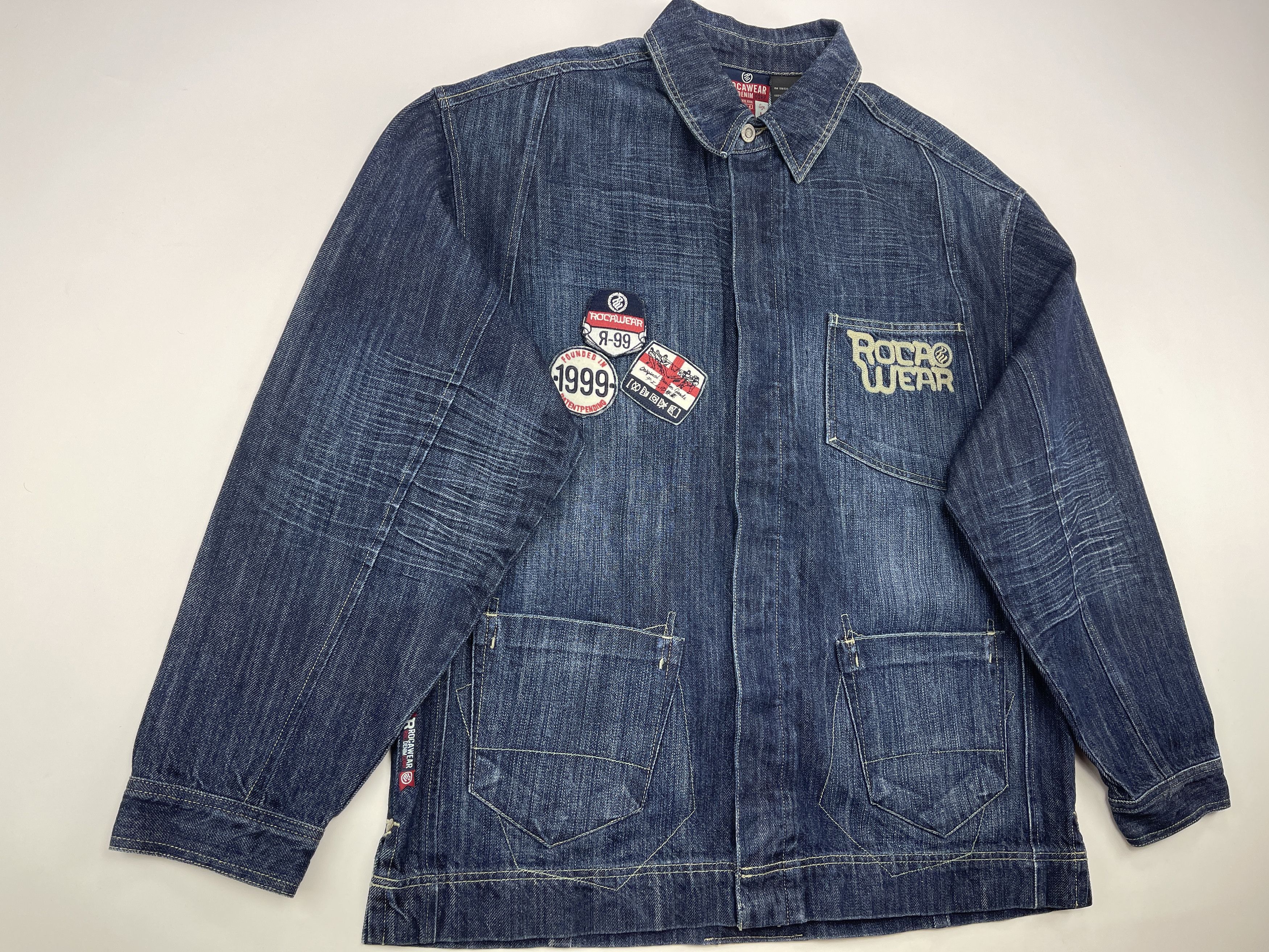Rocawear Rocawear jacket, blue, vintage Roca Wear denim jacket, 90s L Size US L / EU 52-54 / 3 - 5 Thumbnail