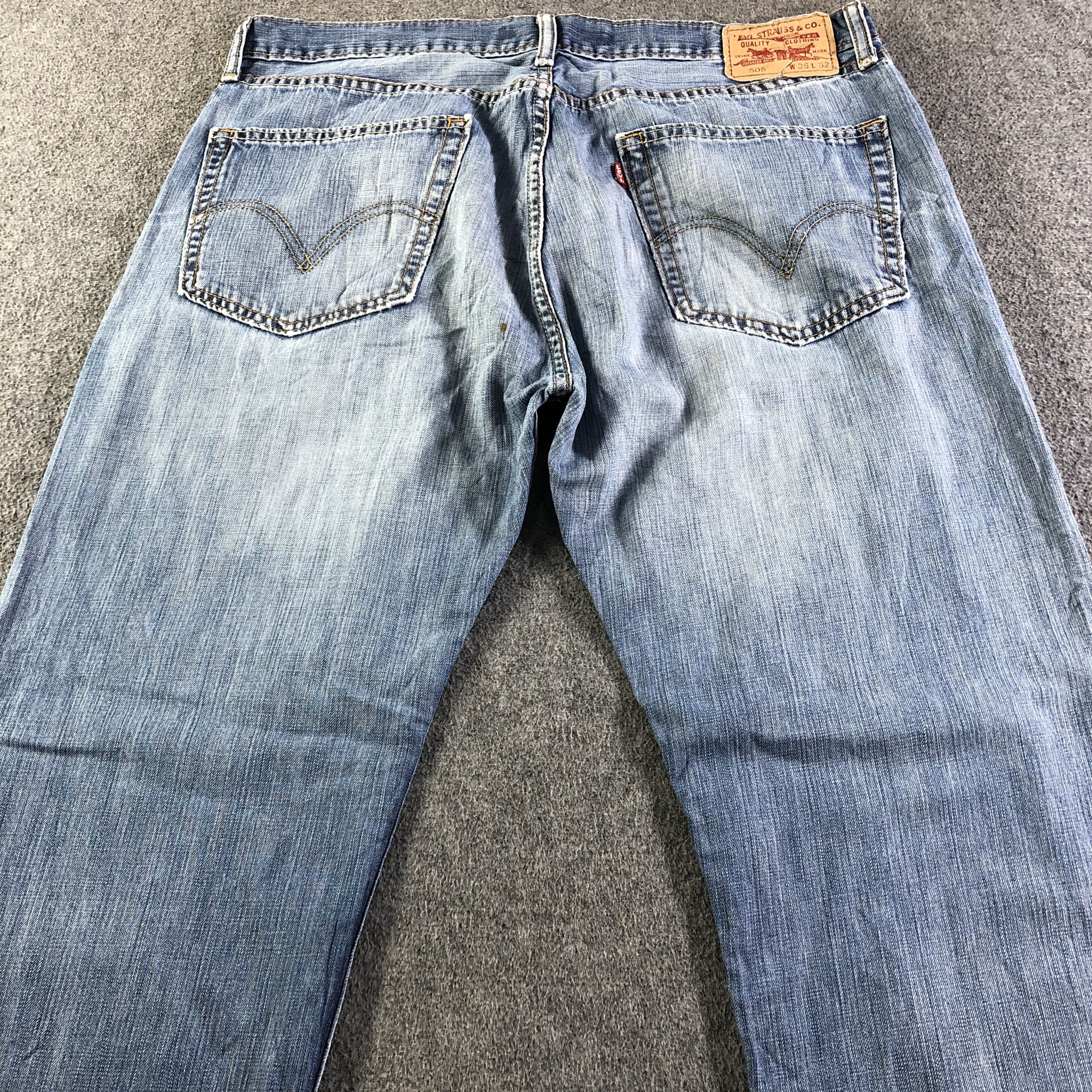 Levi's Vintage Blue Wash Levis 505 Jeans-J4511 Size US 36 / EU 52 - 4 Thumbnail