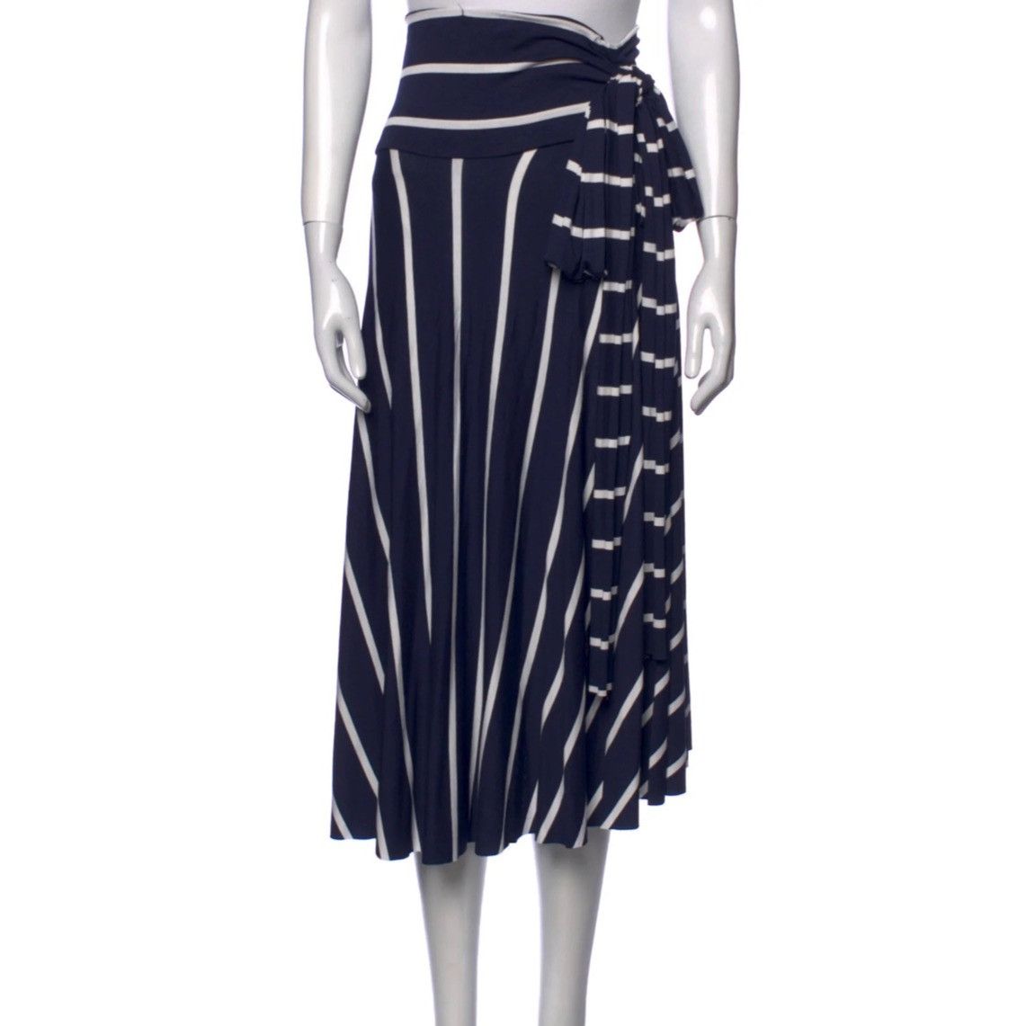 ELAN Elan Nautical Striped Midi Skirt Size 28" / US 6 / IT 42 - 1 Thumbnail