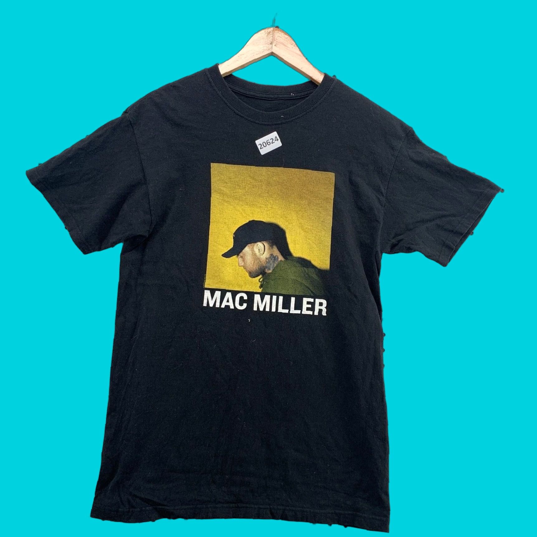 Vintage Mac Miller Shirt Adult Medium Black Portrait Graphic TEE Hip Hop Music Mens M Black 90s Event Theme Fans Size US M / EU 48-50 / 2 - 1 Thumbnail