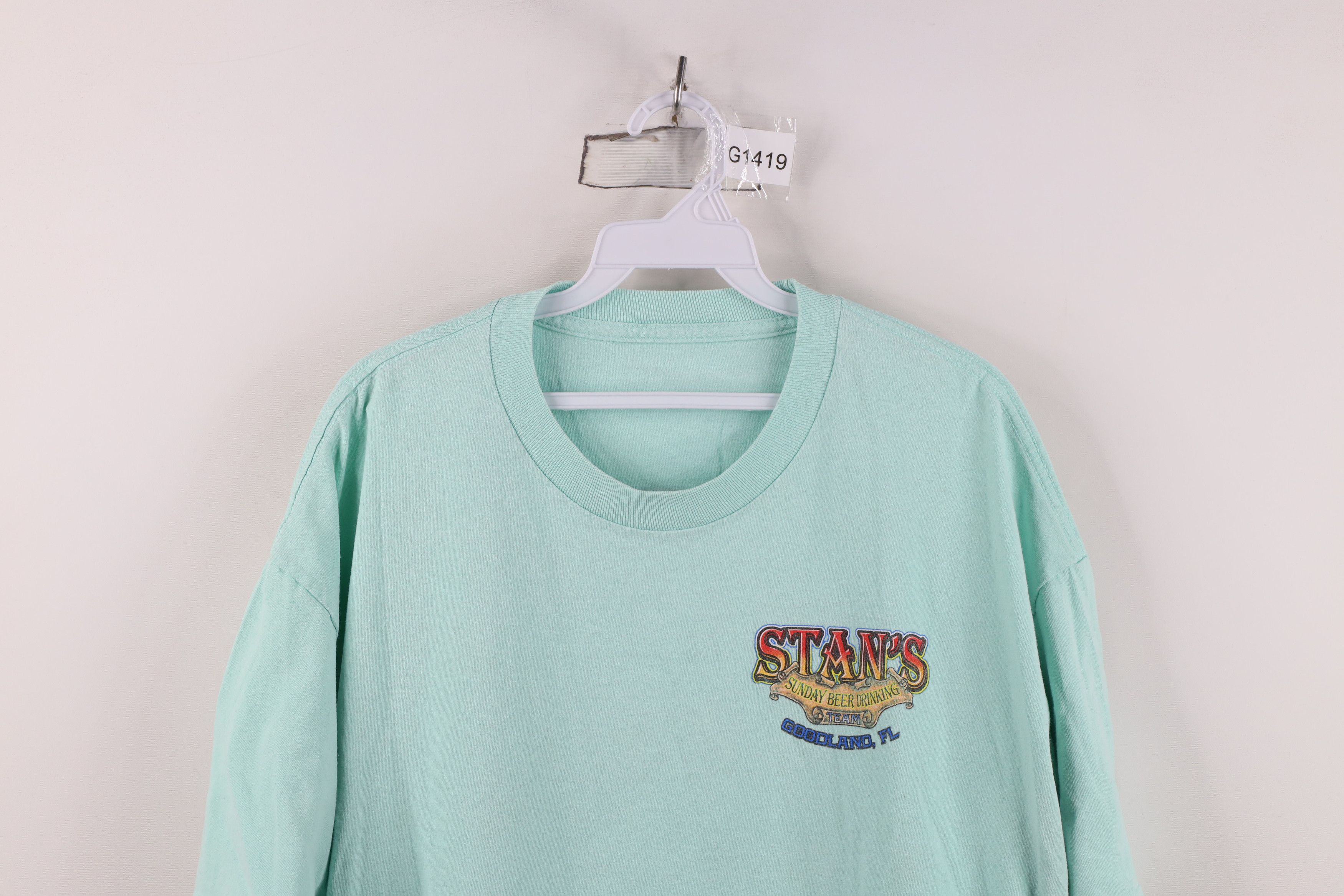 Vintage Vintage Beer Drinking Team Goodland Florida T-Shirt Teal Size US XL / EU 56 / 4 - 2 Thumbnail