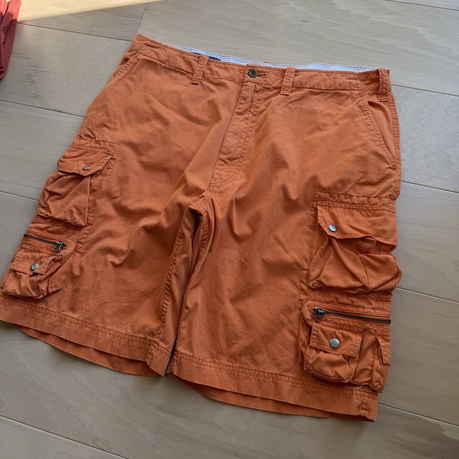Polo Ralph Lauren × Vintage Vintage Polo Ralph Lauren Cargo Shorts 38 Orange Paratrooper Size US 38 / EU 54 - 8 Thumbnail
