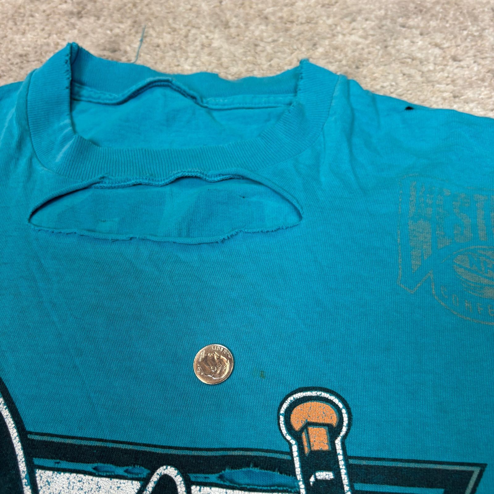 Salem Sportswear Vintage 90s San Jose Sharks Salem Sportswear Distressed XL Size US XL / EU 56 / 4 - 4 Thumbnail