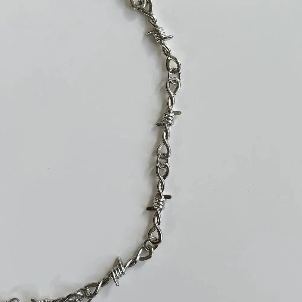 Jewelry Y2K Retro Style Barbwire Thorn Emo Chain Necklace Size ONE SIZE - 5 Thumbnail