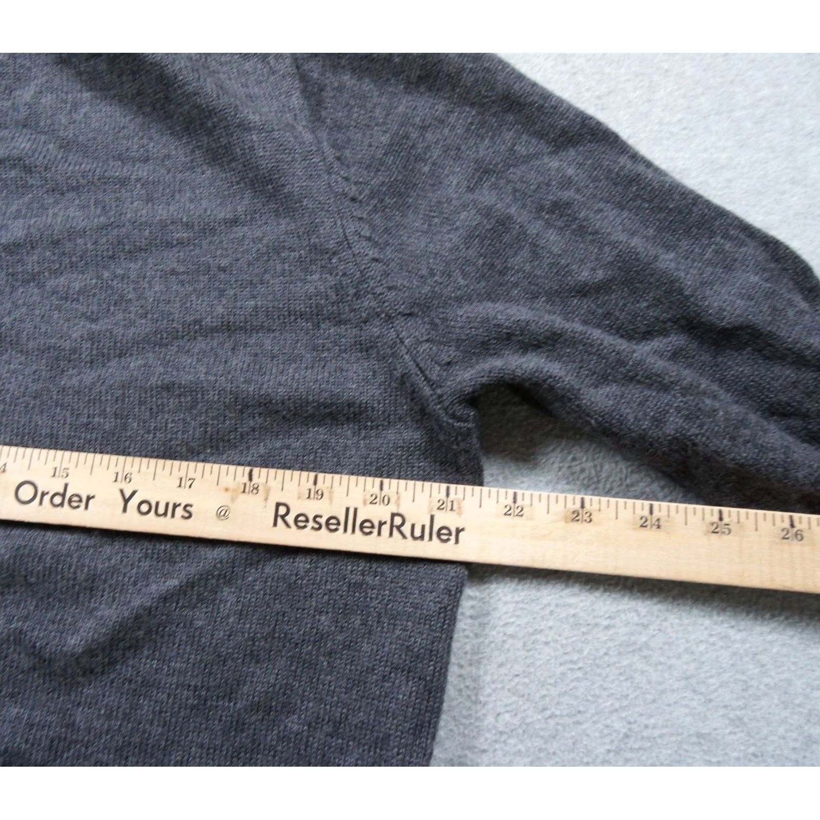 Vintage Jeremy Argyle NYC Sweater Mens Large Gray 1/4 Zip Pullover Merino Wool Knit Size US L / EU 52-54 / 3 - 6 Thumbnail