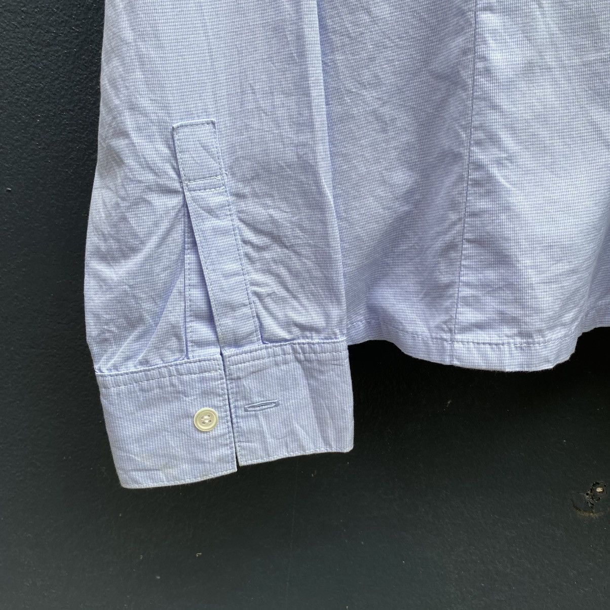 Issey Miyake I.S. Light Blue Asymmetrical Button-Up Blouse Size M / US 6-8 / IT 42-44 - 7 Thumbnail