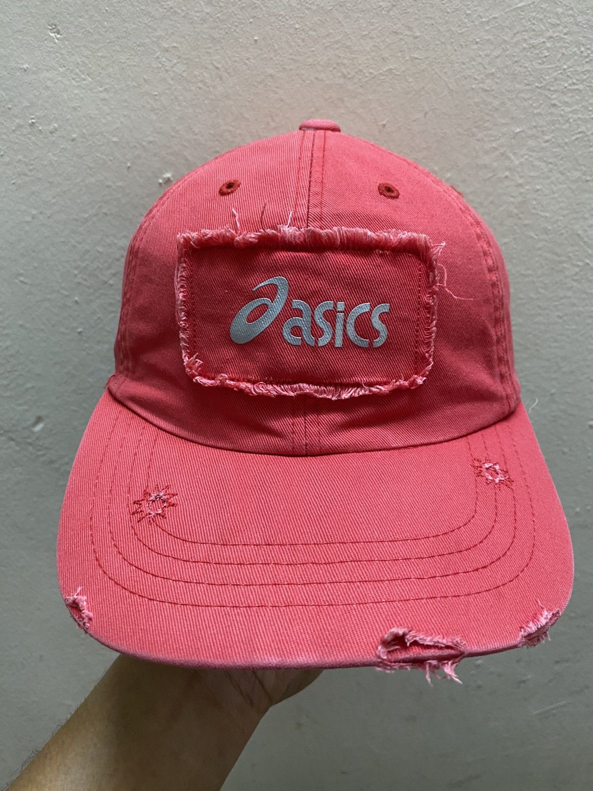Asics Spellout Avant Garde Distressed Style Cap