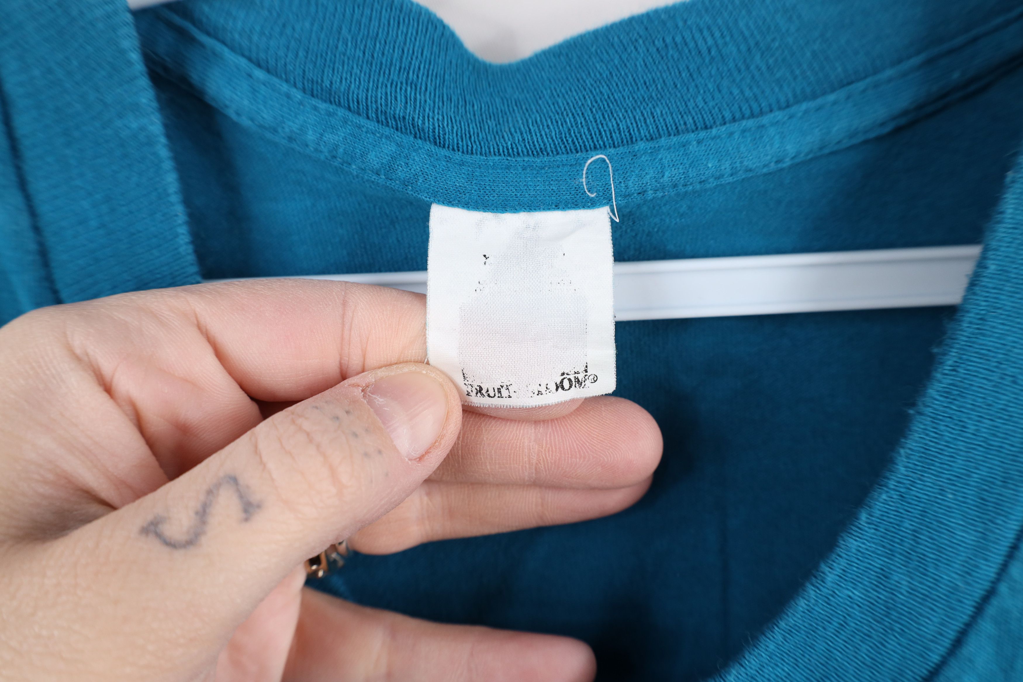 Vintage Vintage 90s Streetwear Blank Pocket T-Shirt Blue Cotton USA Size US XL / EU 56 / 4 - 9 Thumbnail