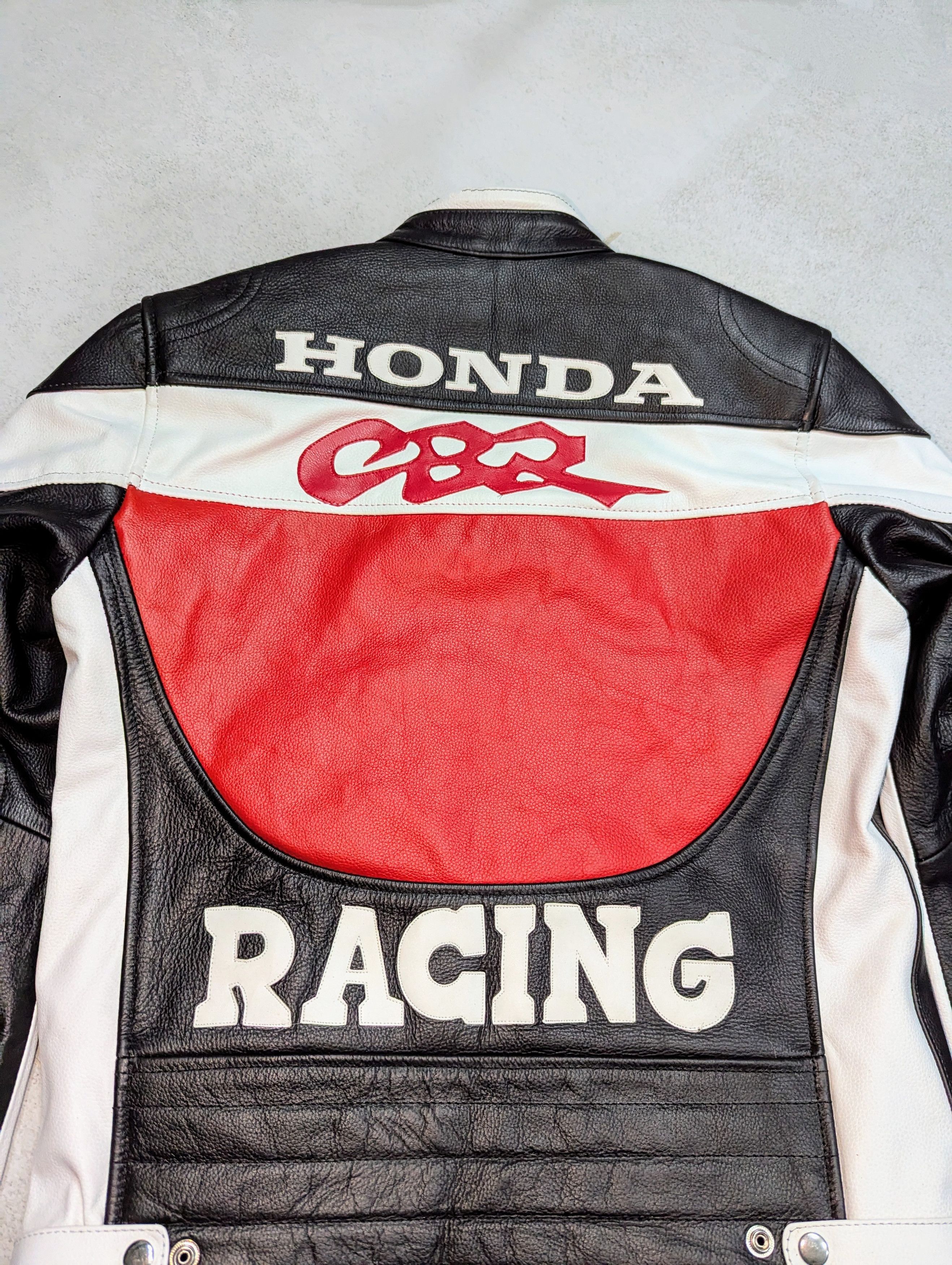 Honda HONDA CBR LEATHER Moto RACING JACKET VINTAGE Size US M / EU 48-50 / 2 - 12 Thumbnail