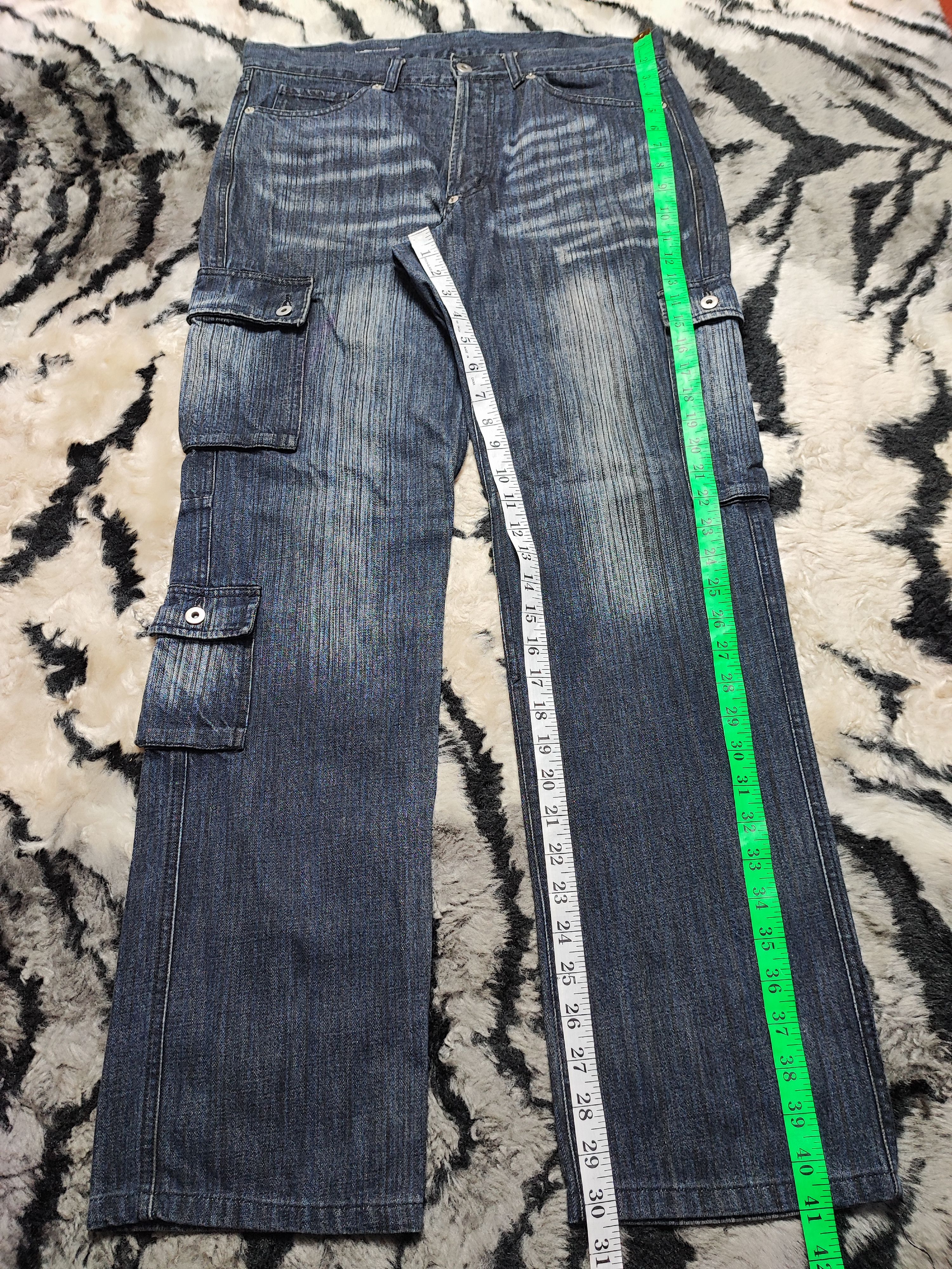 Number (N)ine Distress Baggy Denim Cargo Jeans Pant Japan Size US 32 / EU 48 - 3 Thumbnail