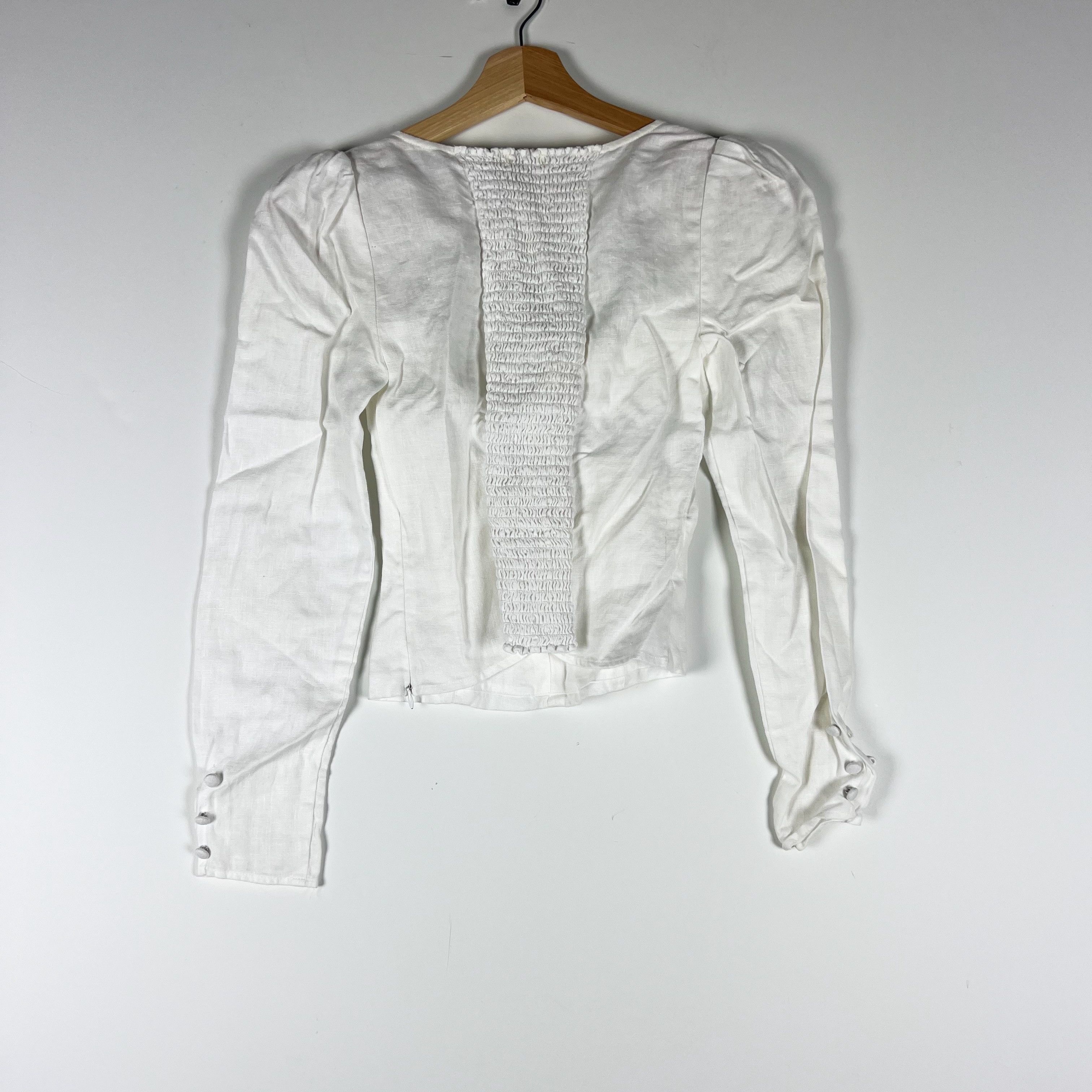 Reformation Reformation Stilton Linen Smocked Back Size XS / US 0-2 / IT 36-38 - 4 Thumbnail