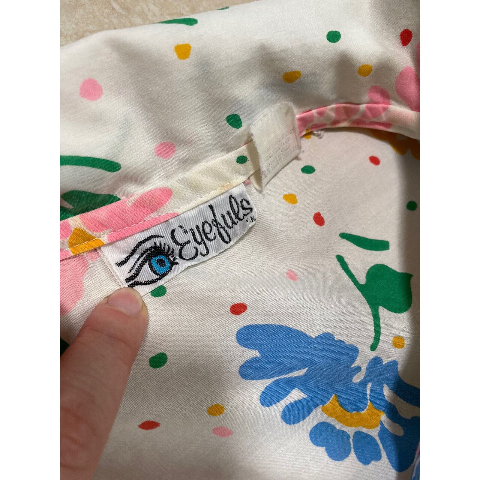 Other VTG Eyefuls Nightgown Mumu Multicolor Floral MOD Pearl Snap Size M / US 6-8 / IT 42-44 - 8 Thumbnail
