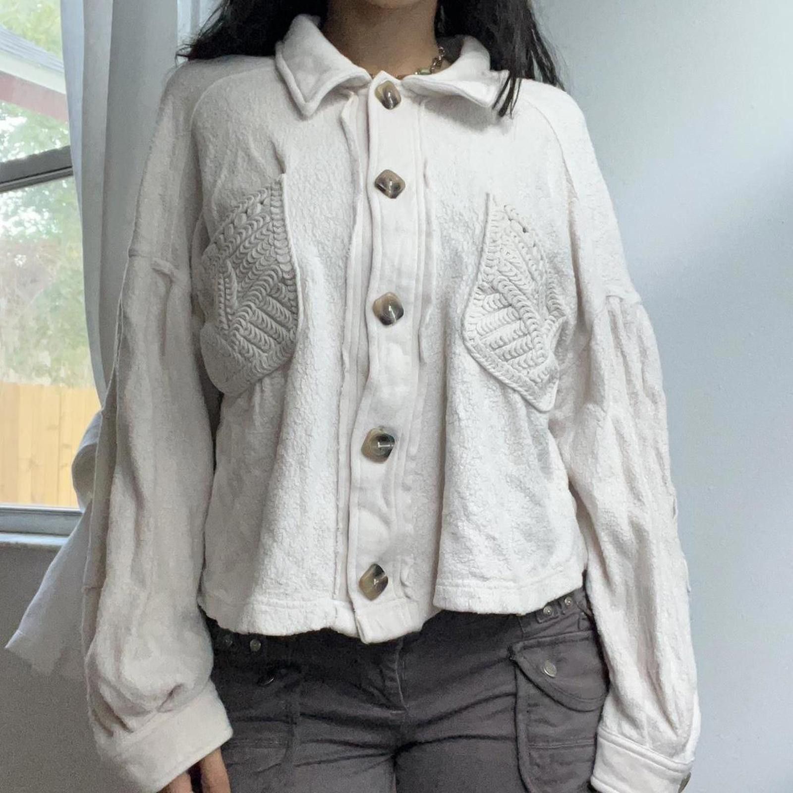 Other Cream 100% cotton button-up cardigan with a relaxed fit Size M / US 6-8 / IT 42-44 - 2 Thumbnail