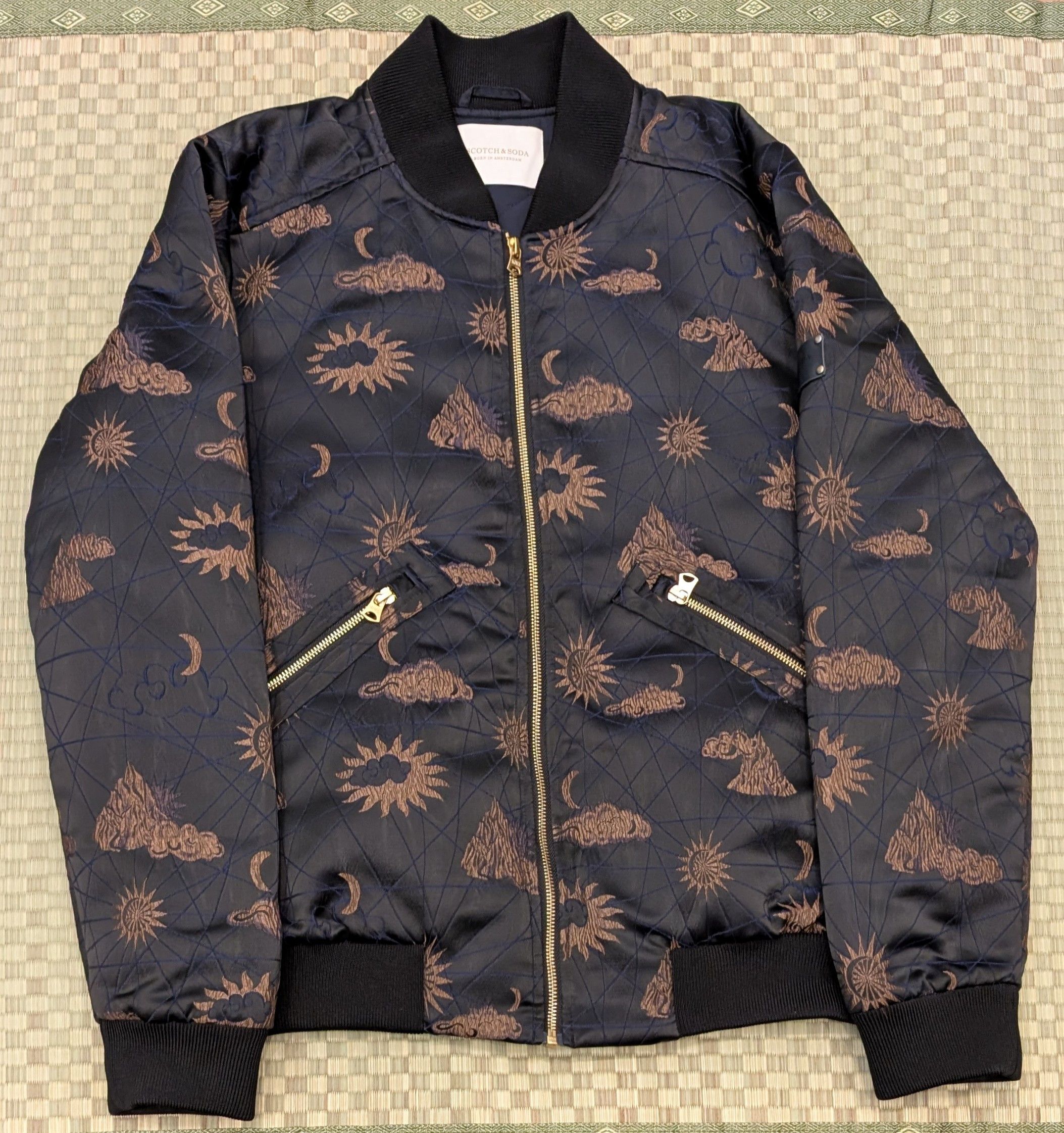Scotch & Soda Scotch & Soda Amsterdam Jacquard Bomber Jacket Moon Stars Size US M / EU 48-50 / 2 - 1 Thumbnail