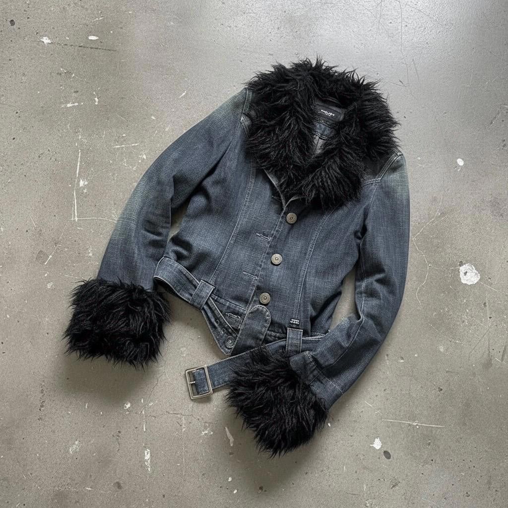 Other The Miss Sixty Furry Denim Jacket Size ONE SIZE - 2 Thumbnail