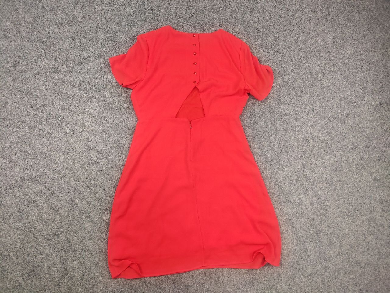 Sezane Sezane Midi dress Red with a cutout back short-sleeved Size M / US 6-8 / IT 42-44 - 9 Thumbnail