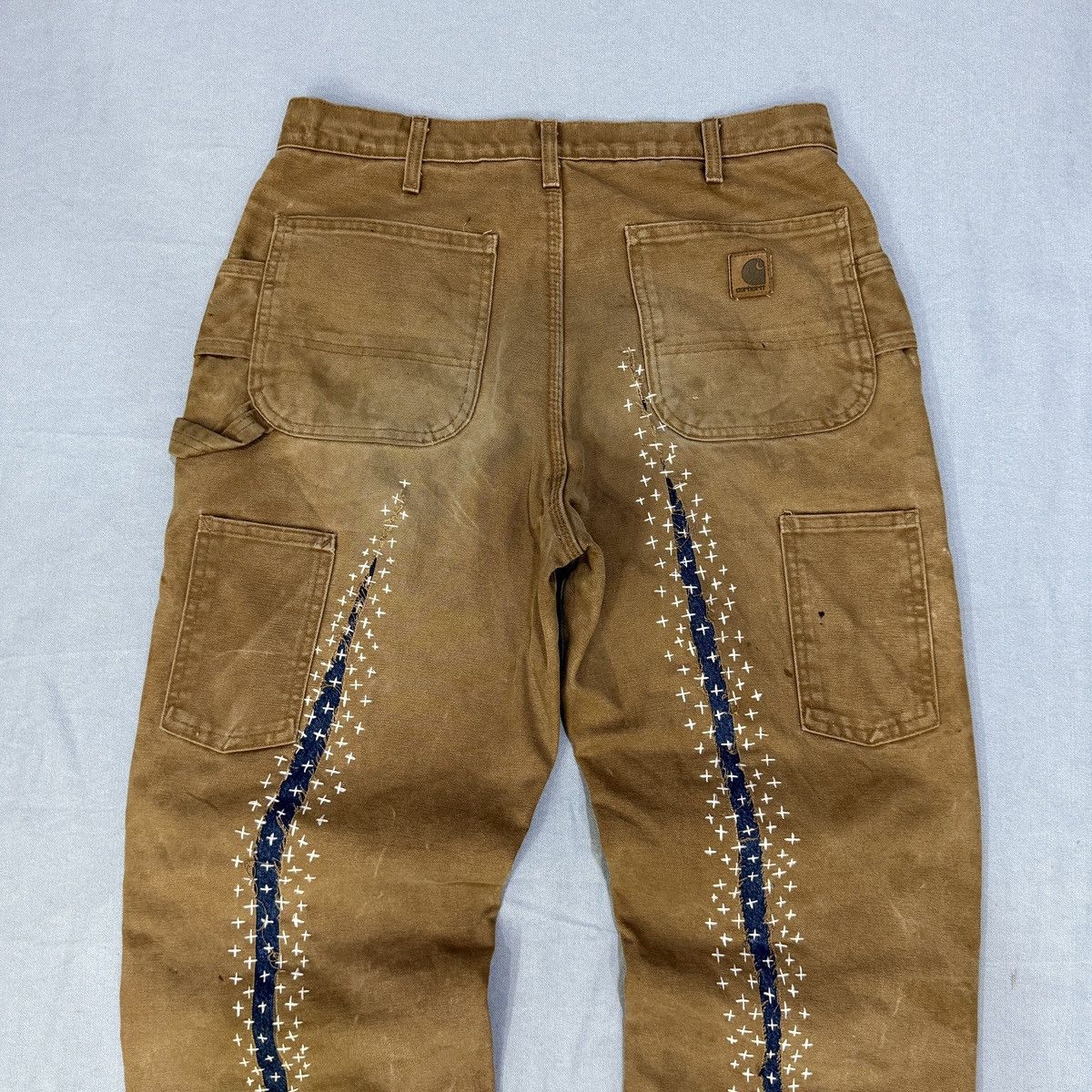 Carhartt Carhartt sashiko embroiderd B194 BRN Double knee denim Size US 34 / EU 50 - 12 Thumbnail
